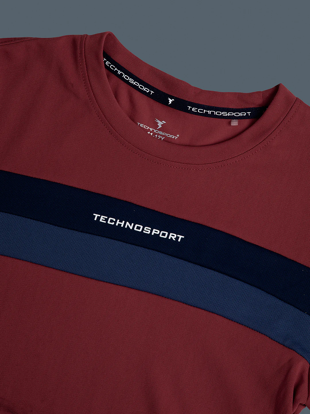 Boys Colorblock Slim Fit Round Neck Sports T-shirt with TECHNO DRY - Image 7