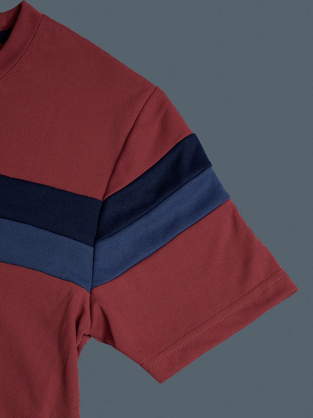 Boys Colorblock Slim Fit Round Neck Sports T-shirt with TECHNO DRY - Image 8