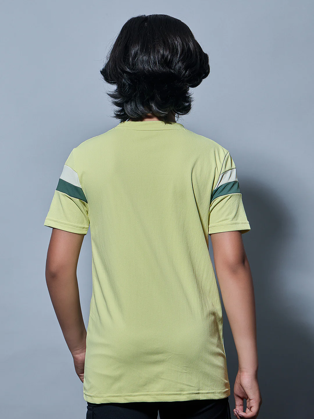 Boys Colorblock Slim Fit Round Neck Sports T-shirt with TECHNO DRY - Image 3