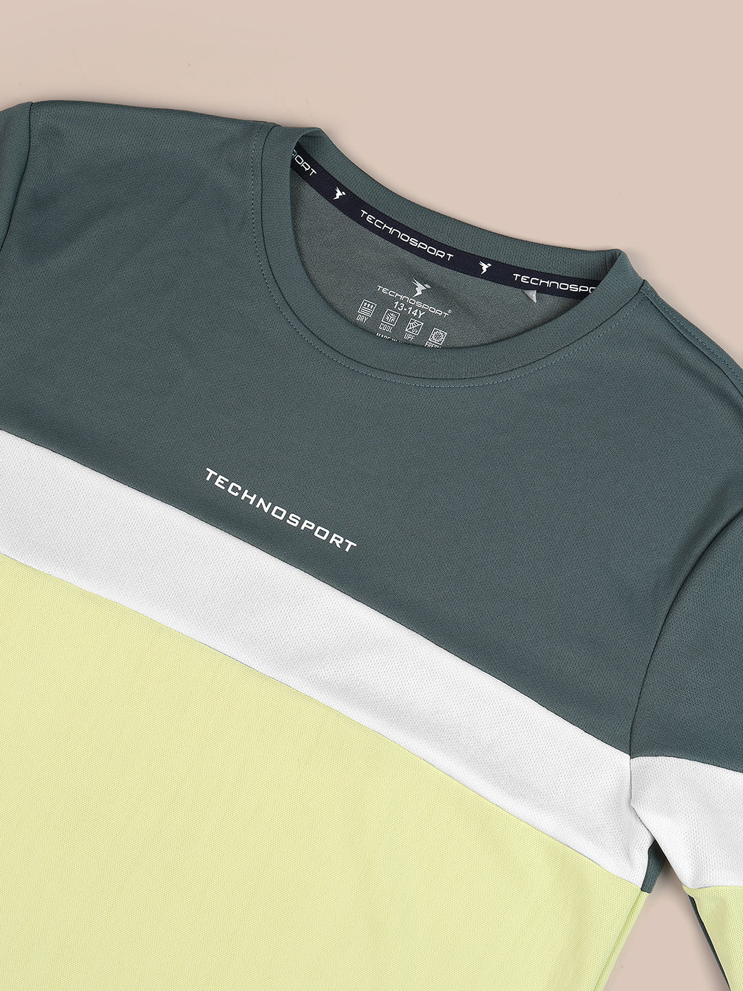 Boys Colorblock Slim Fit Round Neck Sports T-shirt with TECHNO DRY - Image 7