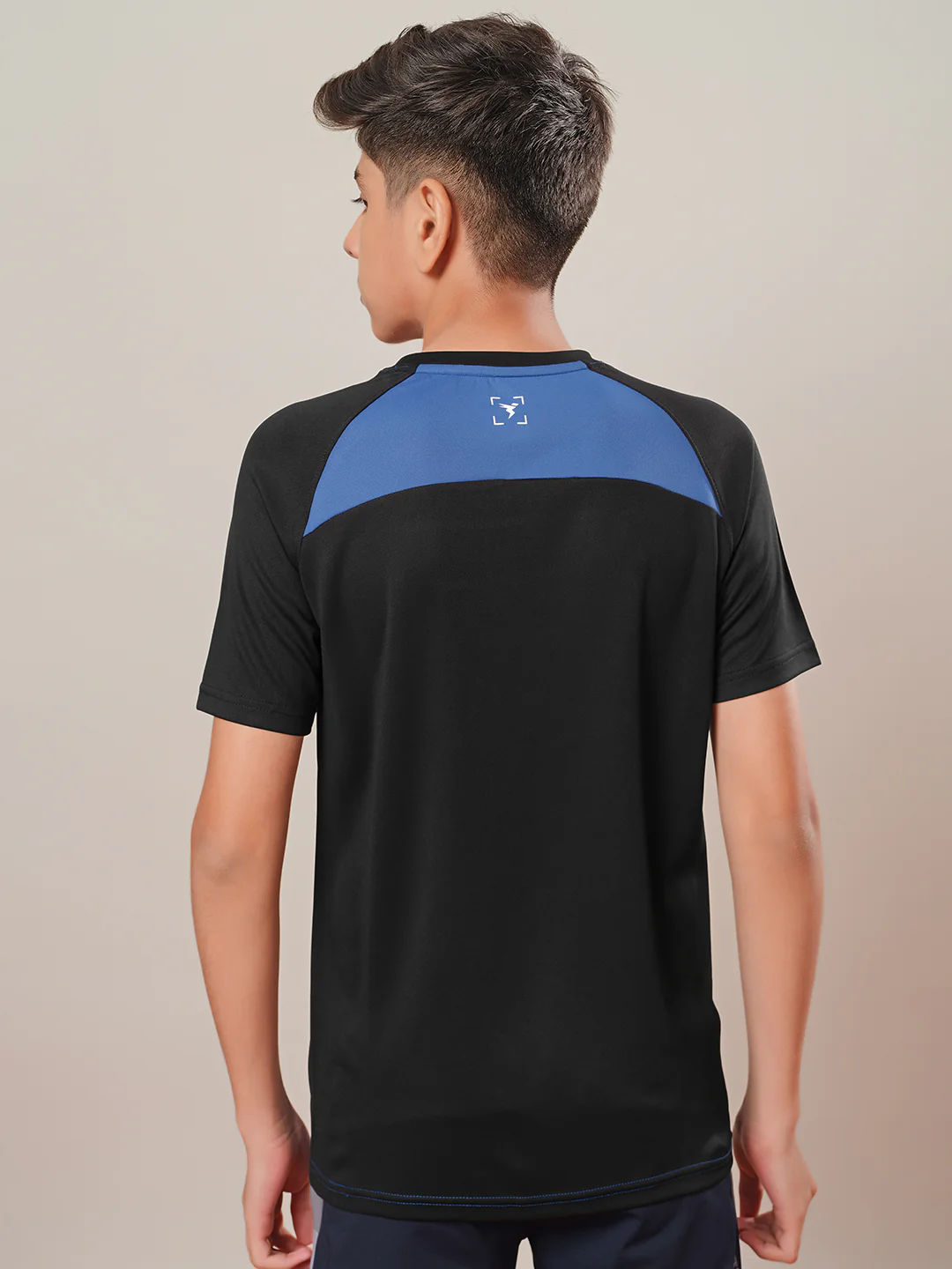 Boys Colorblock Slim Fit Round Neck T-shirt with DOUBLE COOL - Image 3