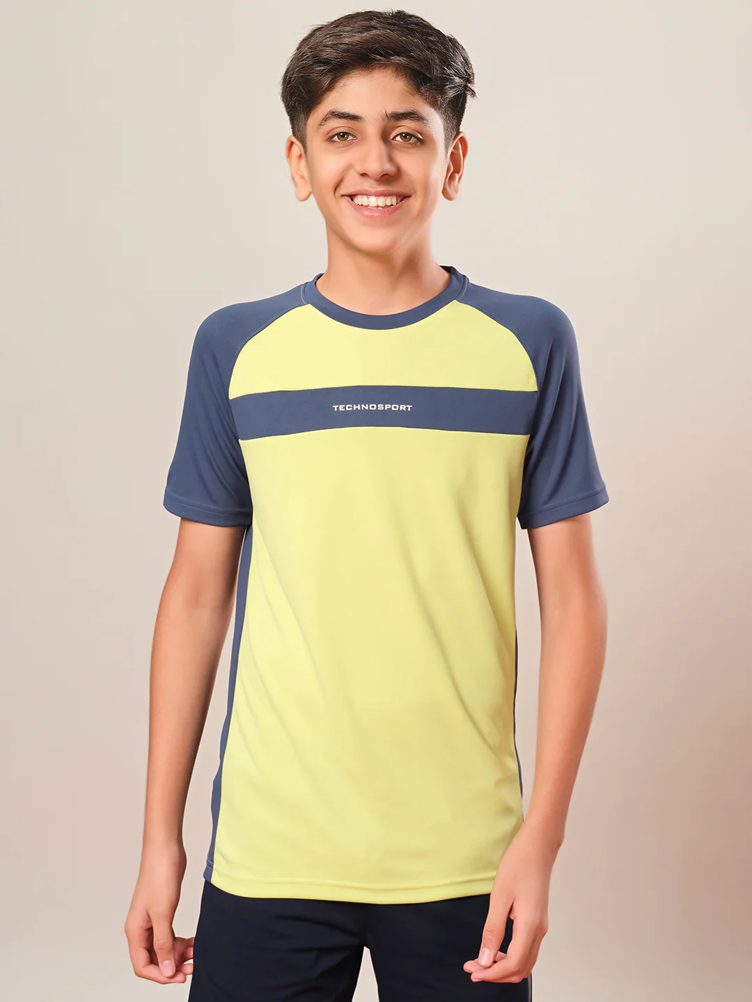 Boys Colorblock Slim Fit Round Neck T-shirt with DOUBLE COOL - Image 2