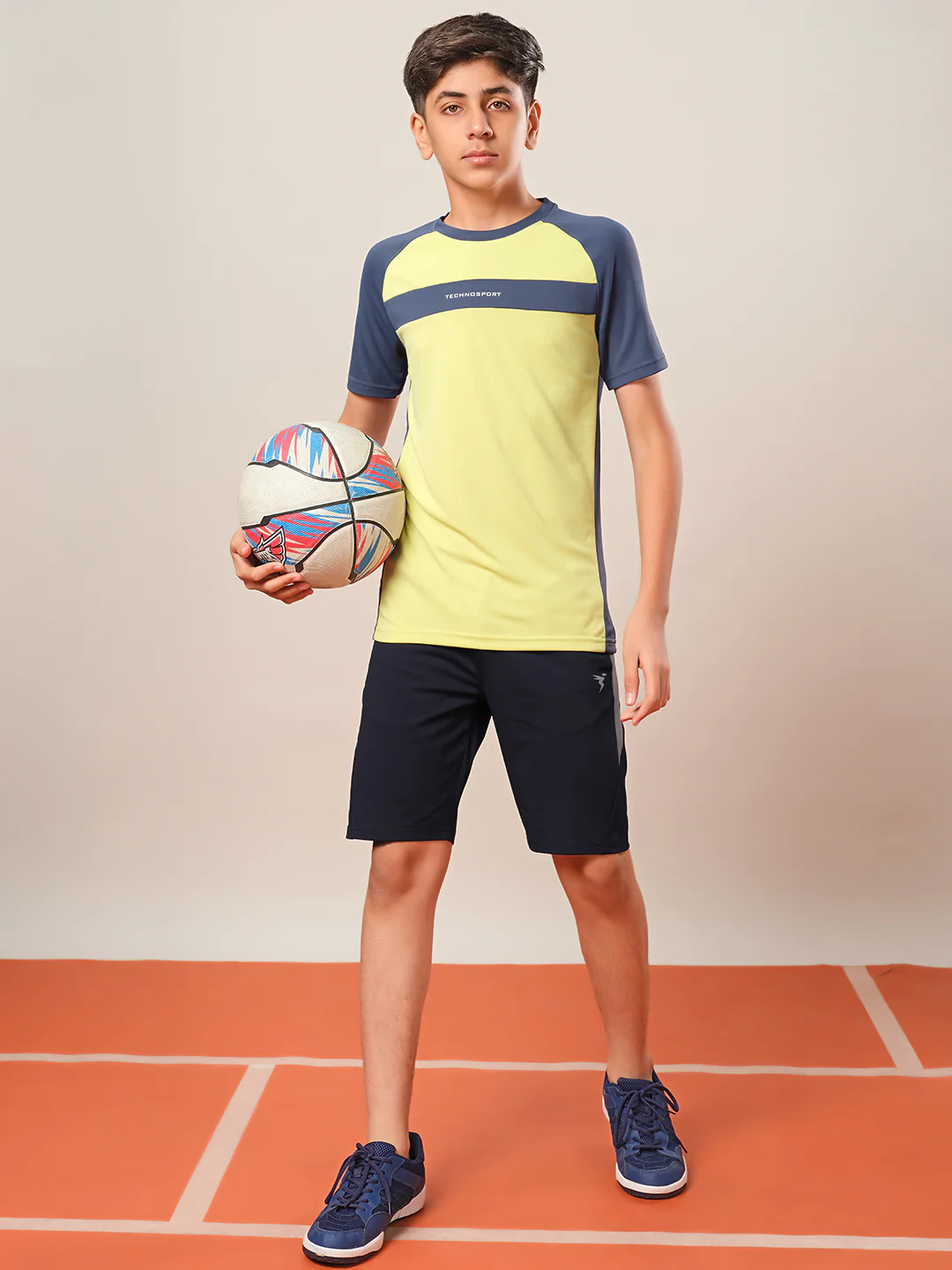 Boys Colorblock Slim Fit Round Neck T-shirt with DOUBLE COOL - Image 5