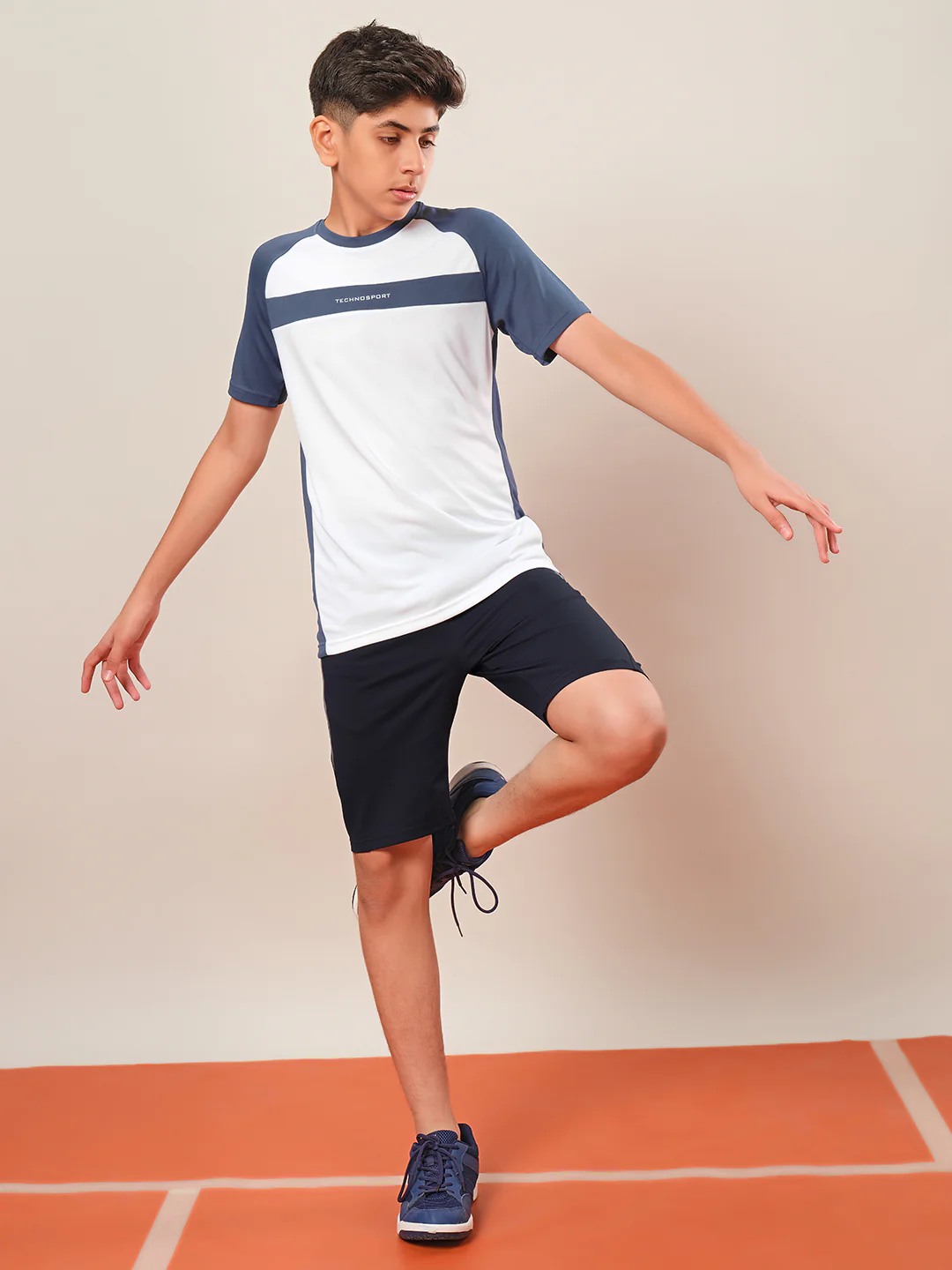 Boys Colorblock Slim Fit Round Neck T-shirt with DOUBLE COOL - Image 5