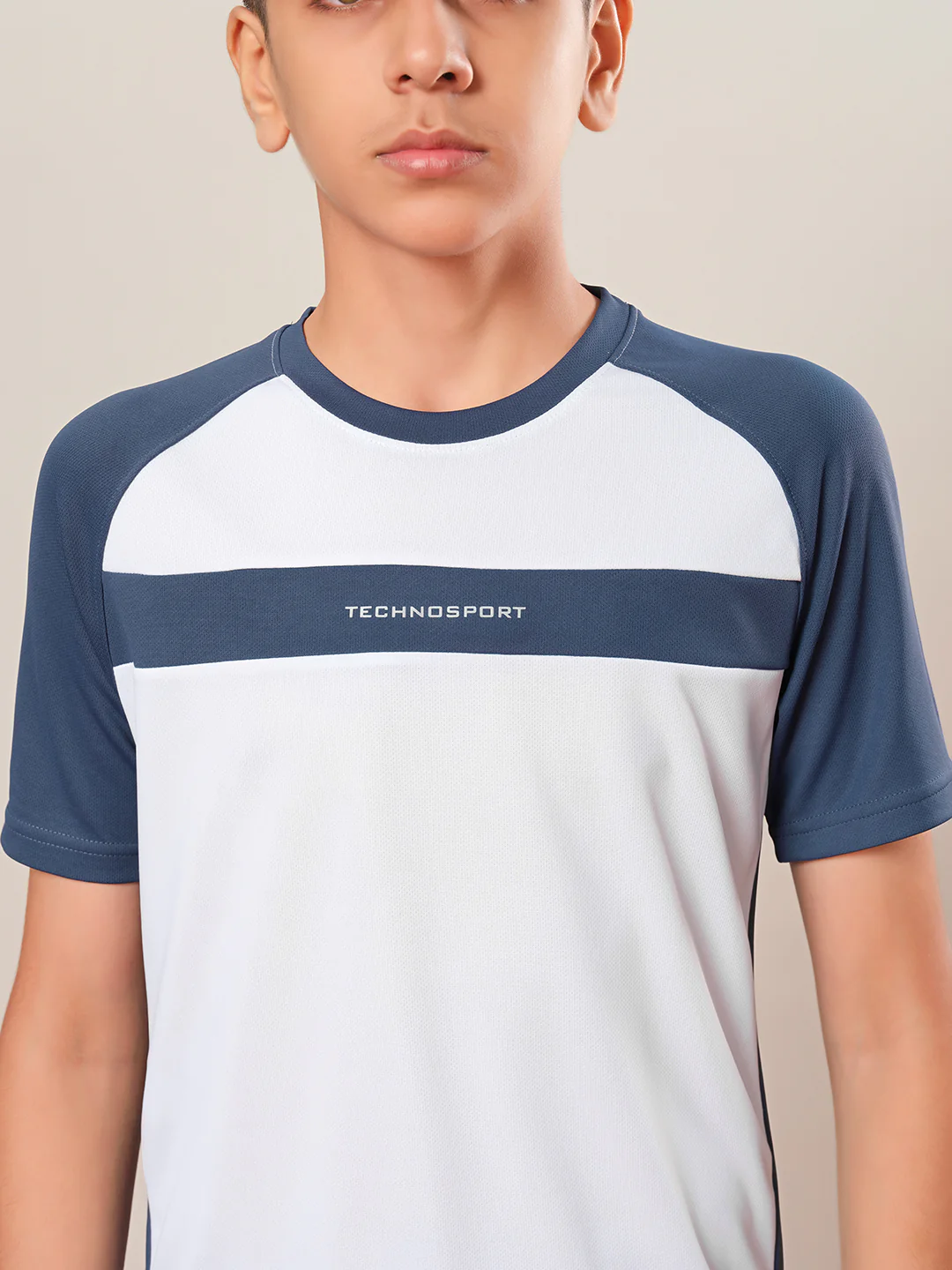 Boys Colorblock Slim Fit Round Neck T-shirt with DOUBLE COOL - Image 6