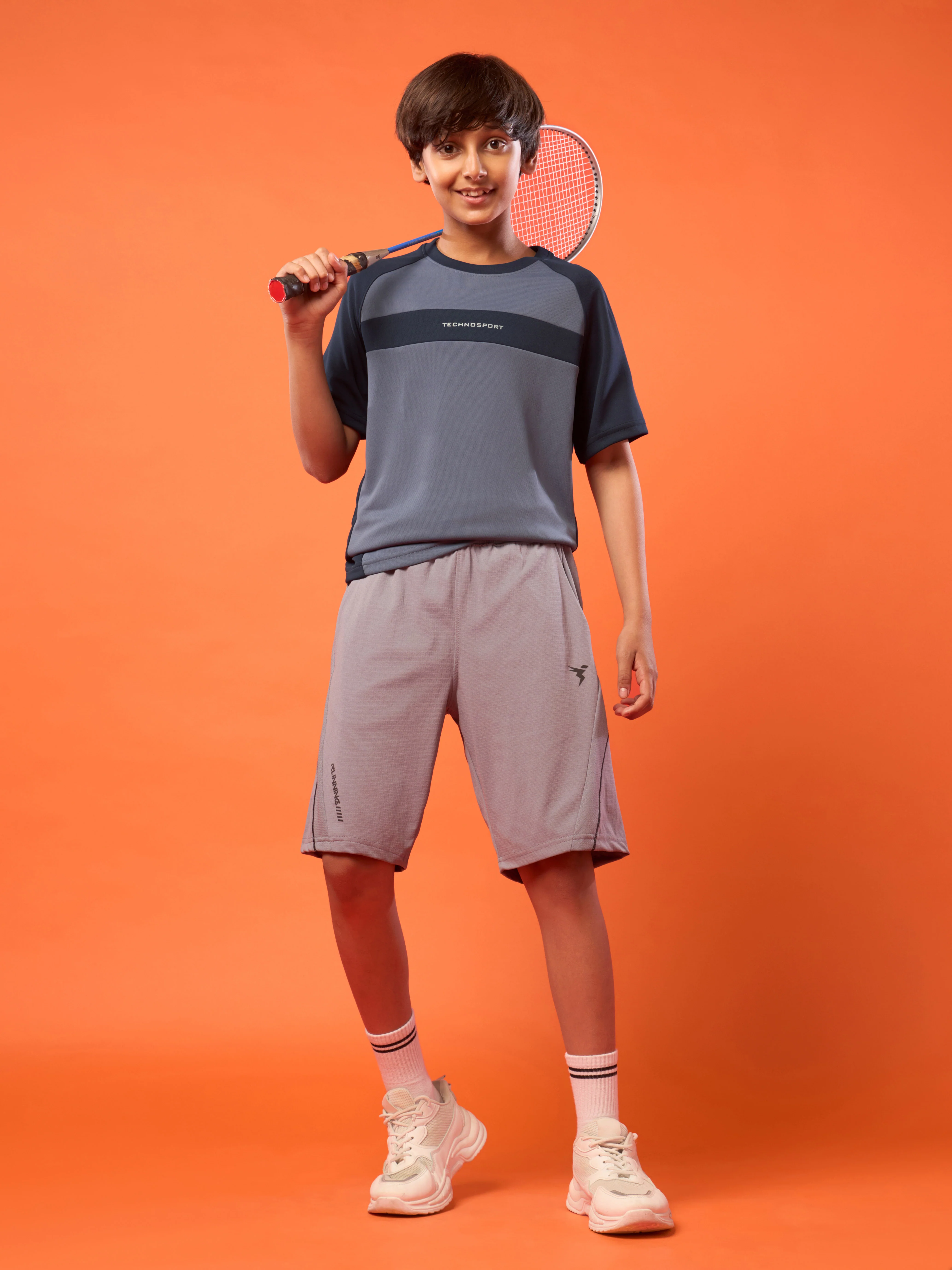 Boys Colorblock Slim Fit Round Neck T-shirt with DOUBLE COOL - Image 5