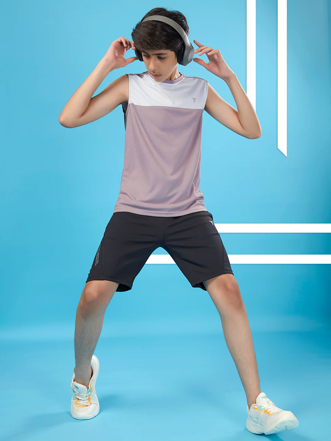 Boys Colorblock Slim Fit Round Neck T-shirt with TECHNO COOL+ - Image 5