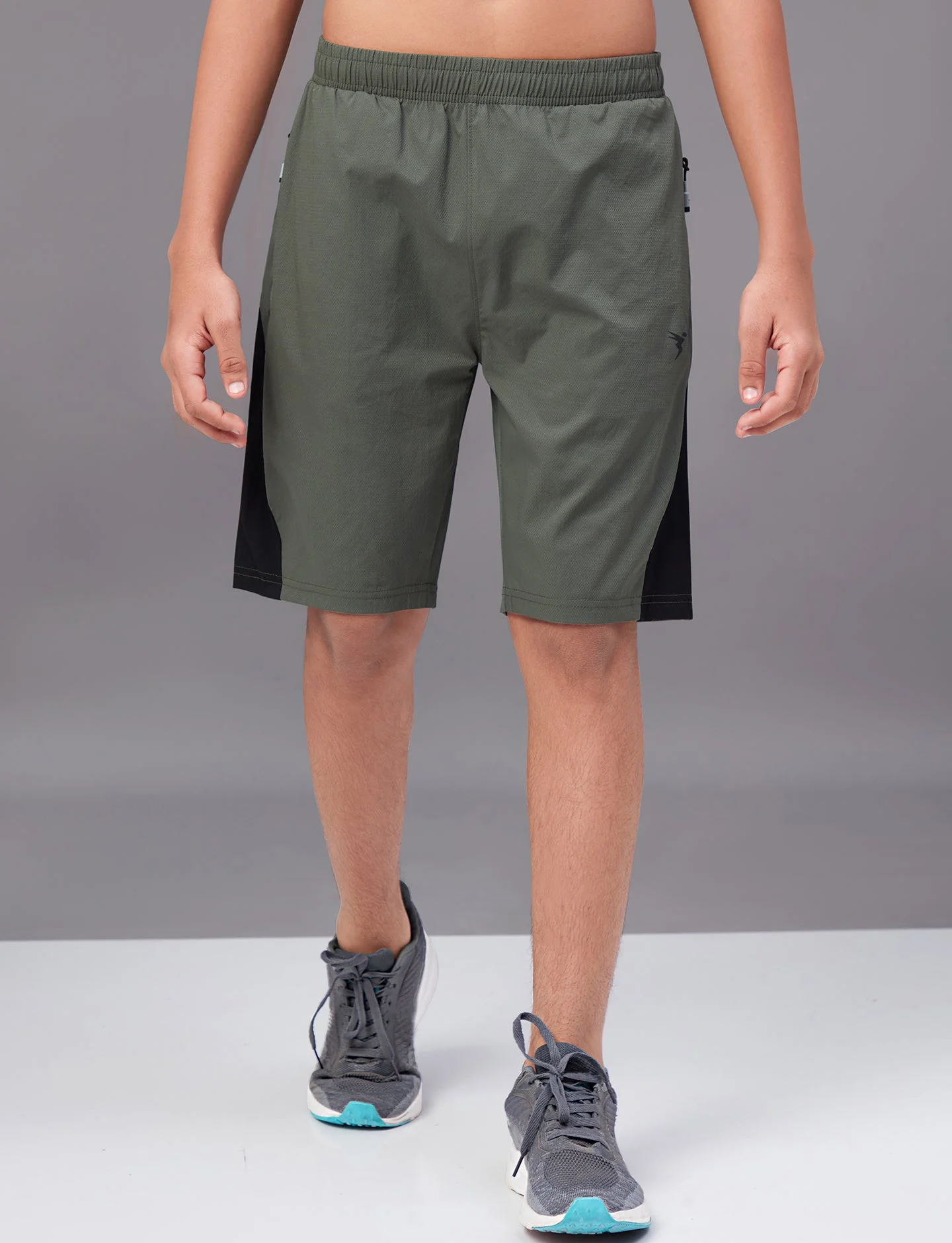 Boys Colorblock Slim Fit Sports Shorts with TECHNO GUARD