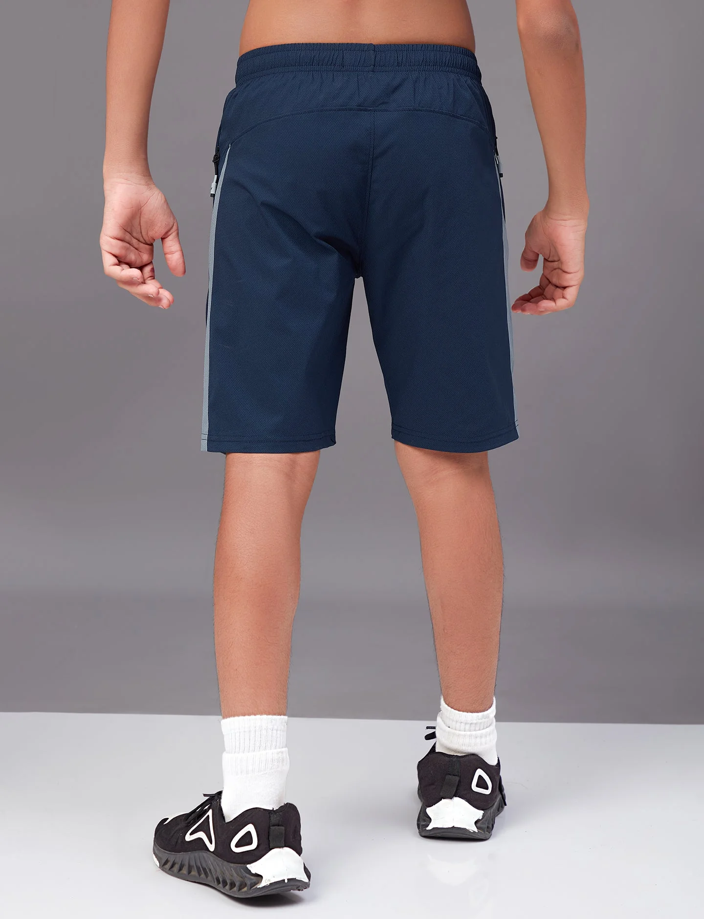 Boys Colorblock Slim Fit Sports Shorts with TECHNO GUARD - Image 4