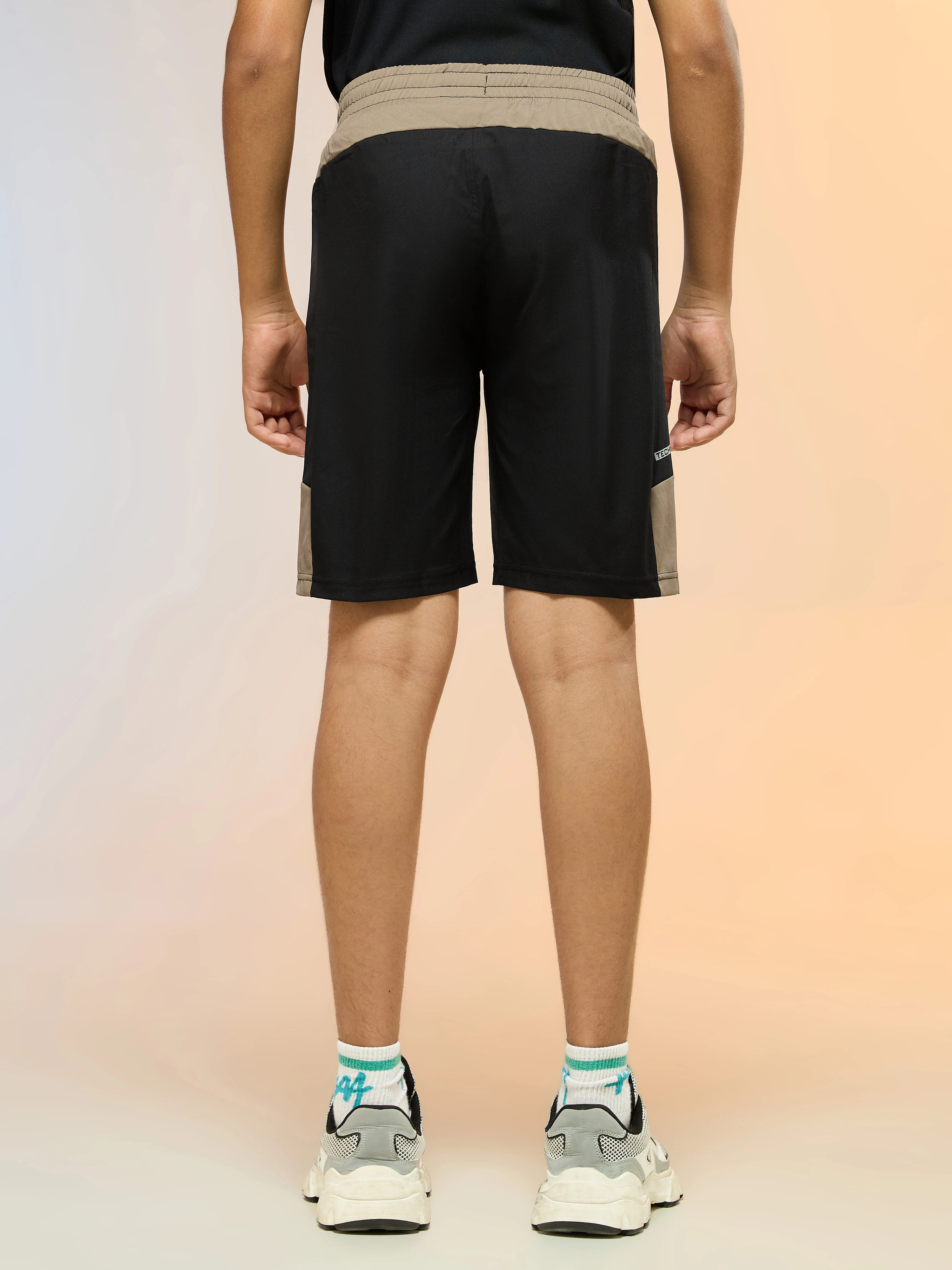 Boys Colorblock Slim Fit Sports Shorts with TS FLEXI - Image 3