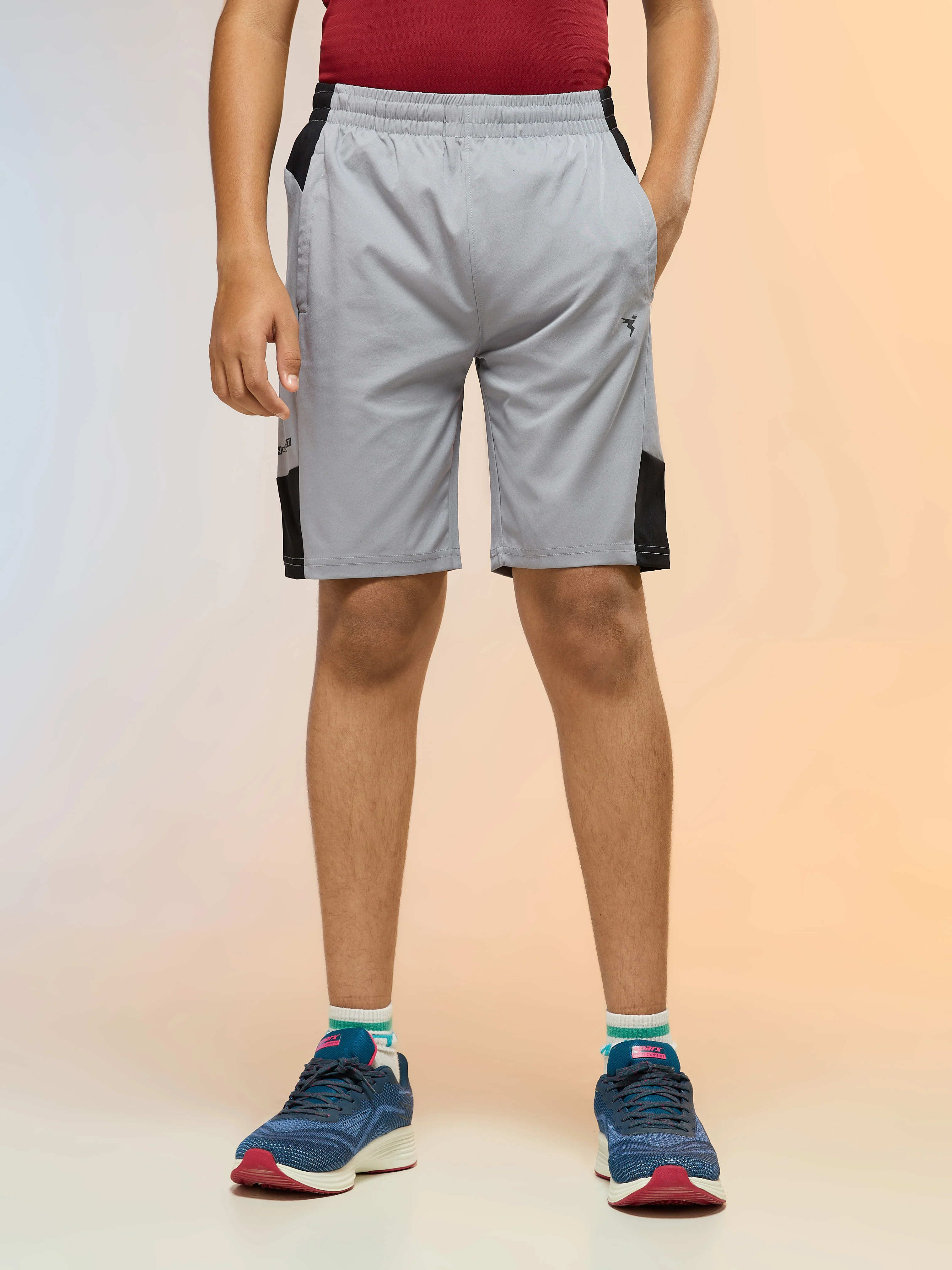 Boys Colorblock Slim Fit Sports Shorts with TS FLEXI - Image 2