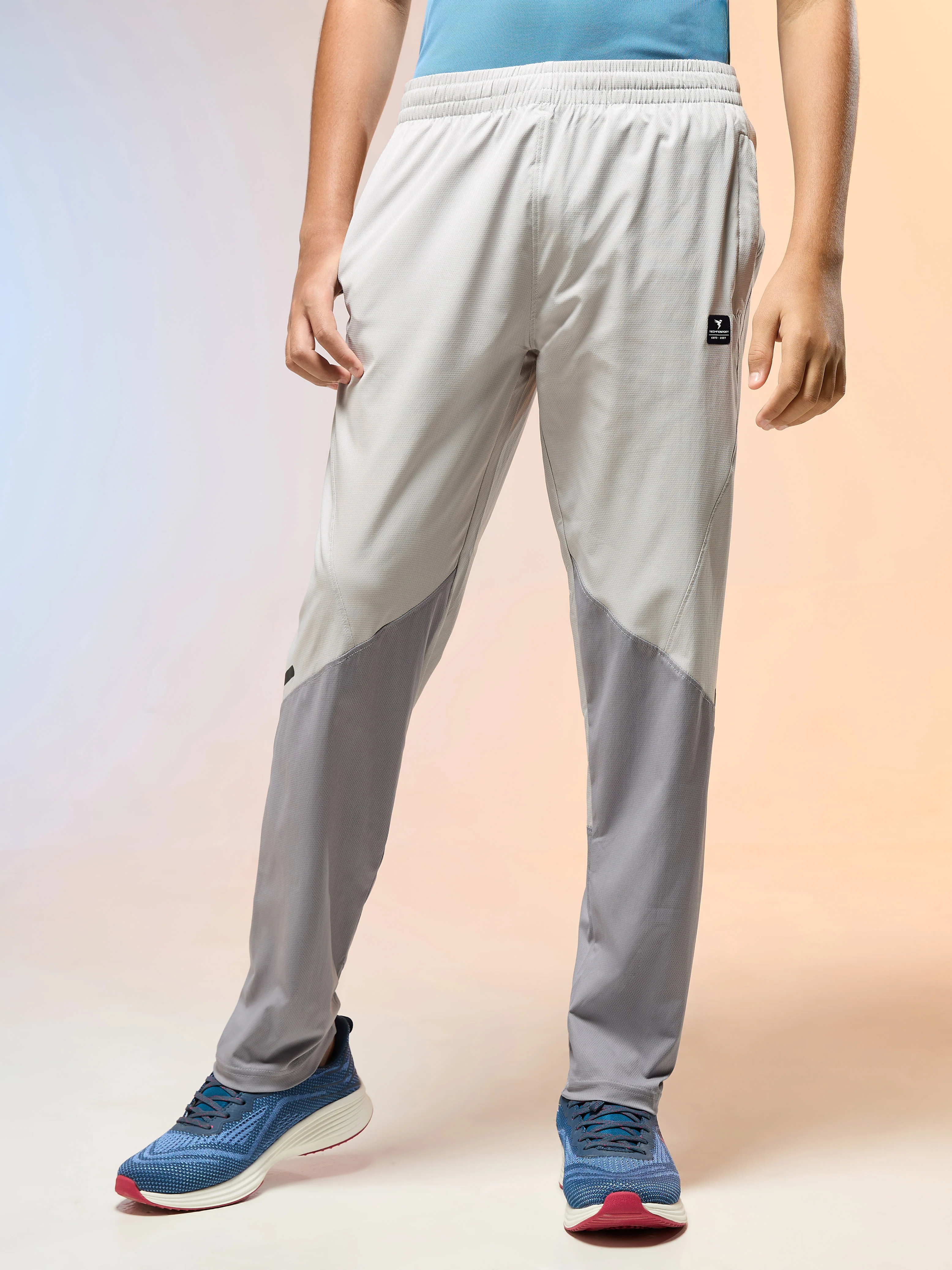 Boys Colorblock Slim Fit Sports Trackpants with TS LYTRA - Image 3