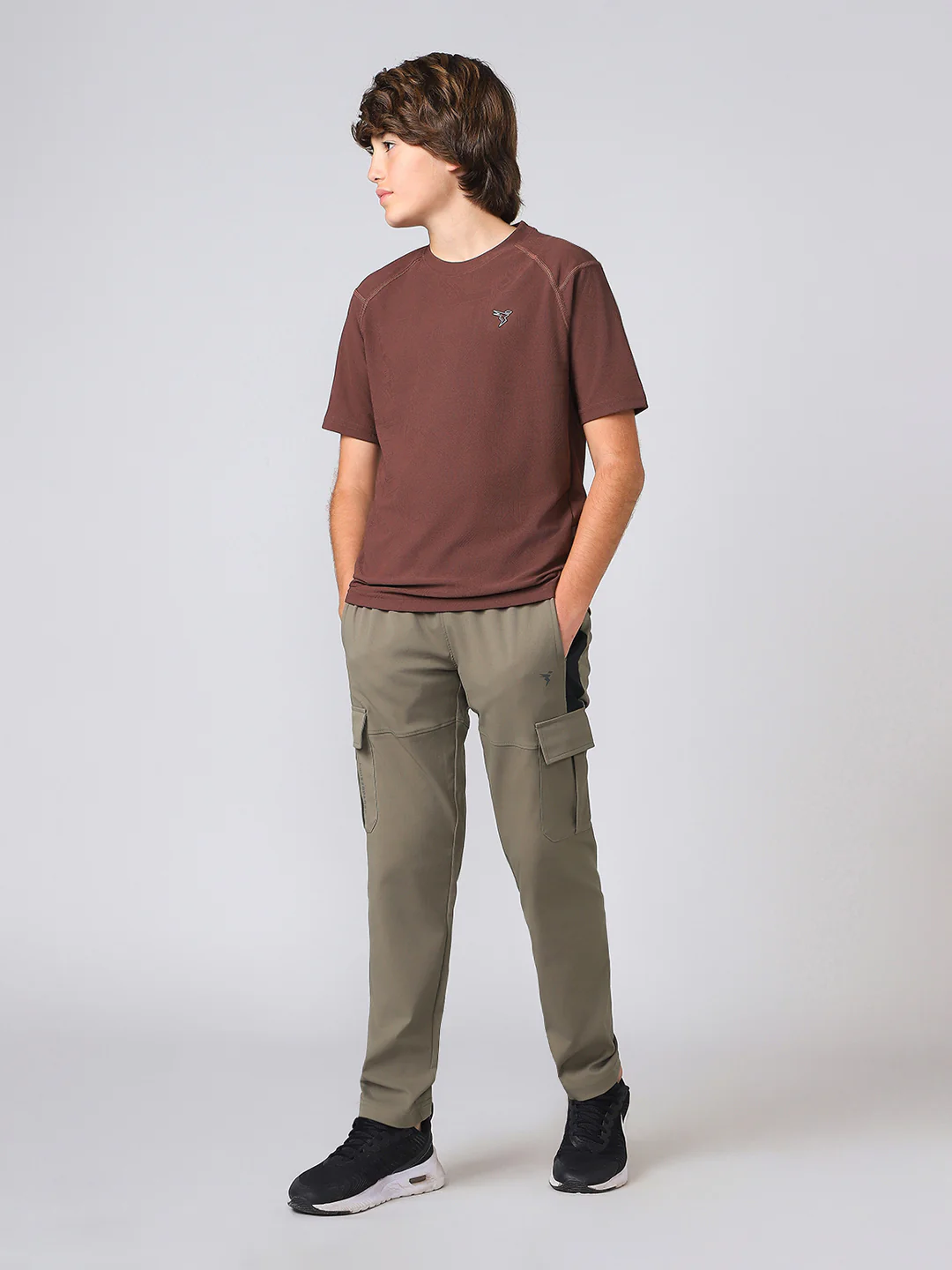 Boys Colorblock Straight Fit Sports Cargo Trackpants with TS FLEXI - Image 5