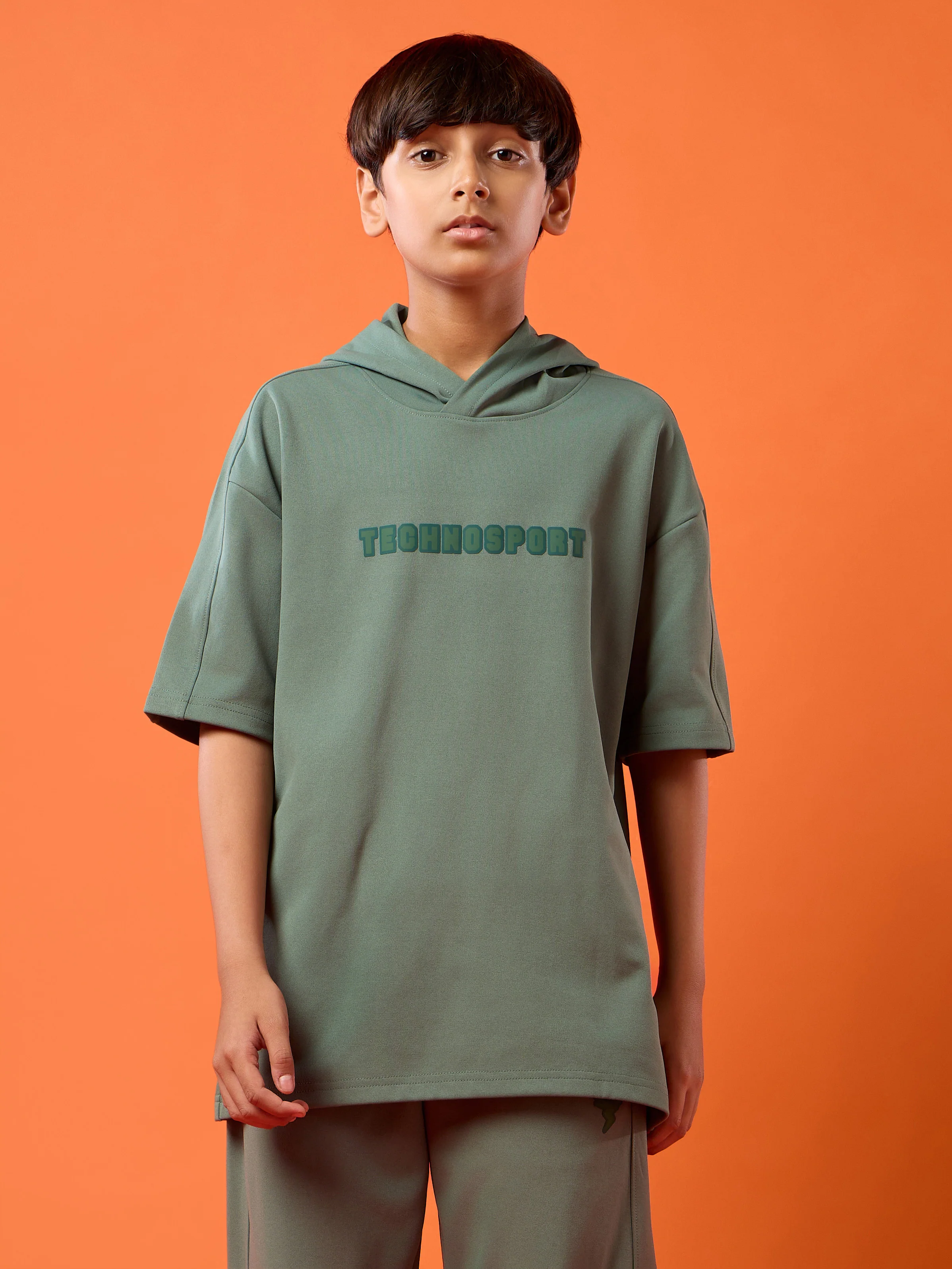 Boys Drop Shoulder Relaxed Hooded T-shirt - Image 2