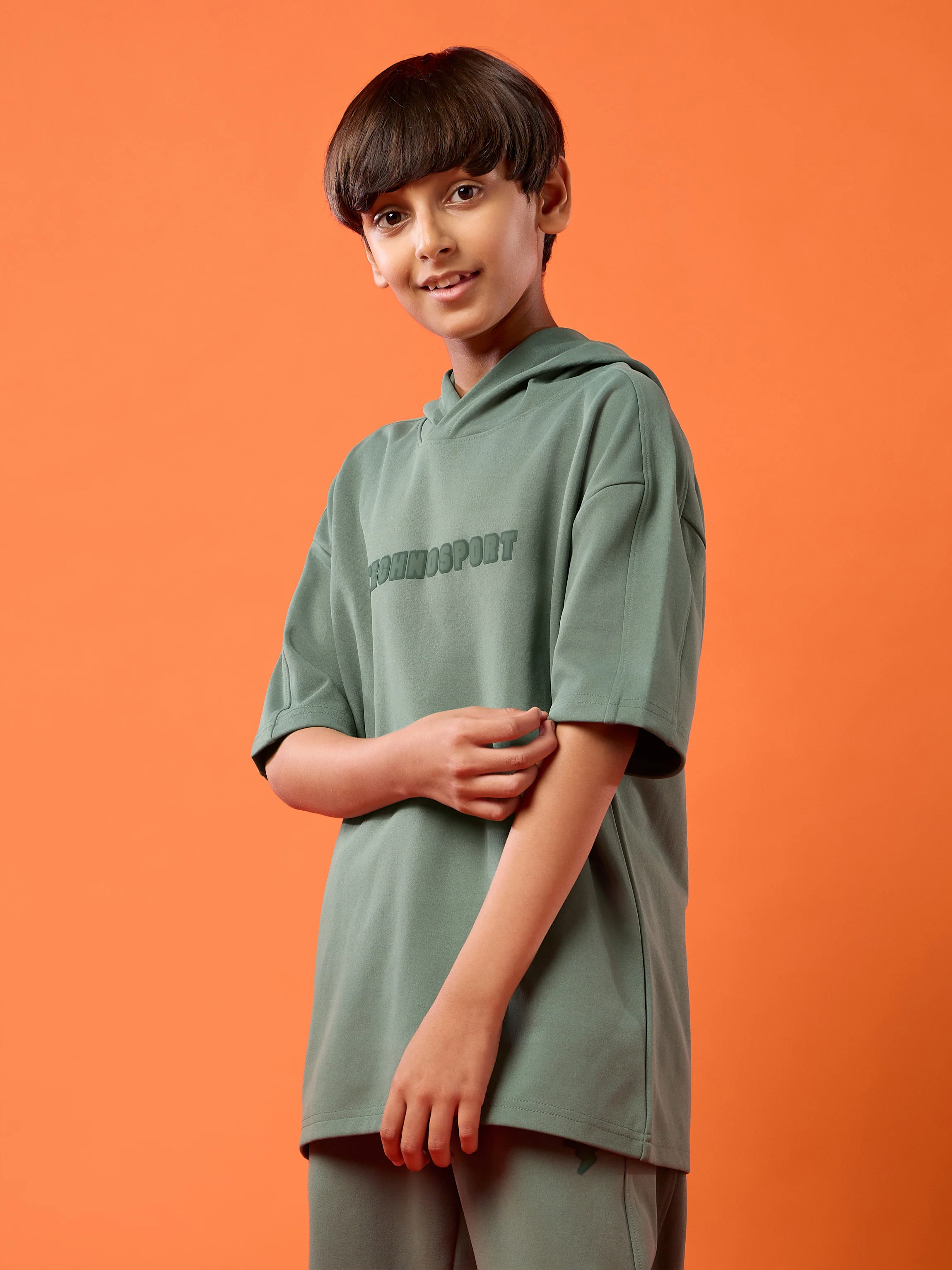 Boys Drop Shoulder Relaxed Hooded T-shirt - Image 4