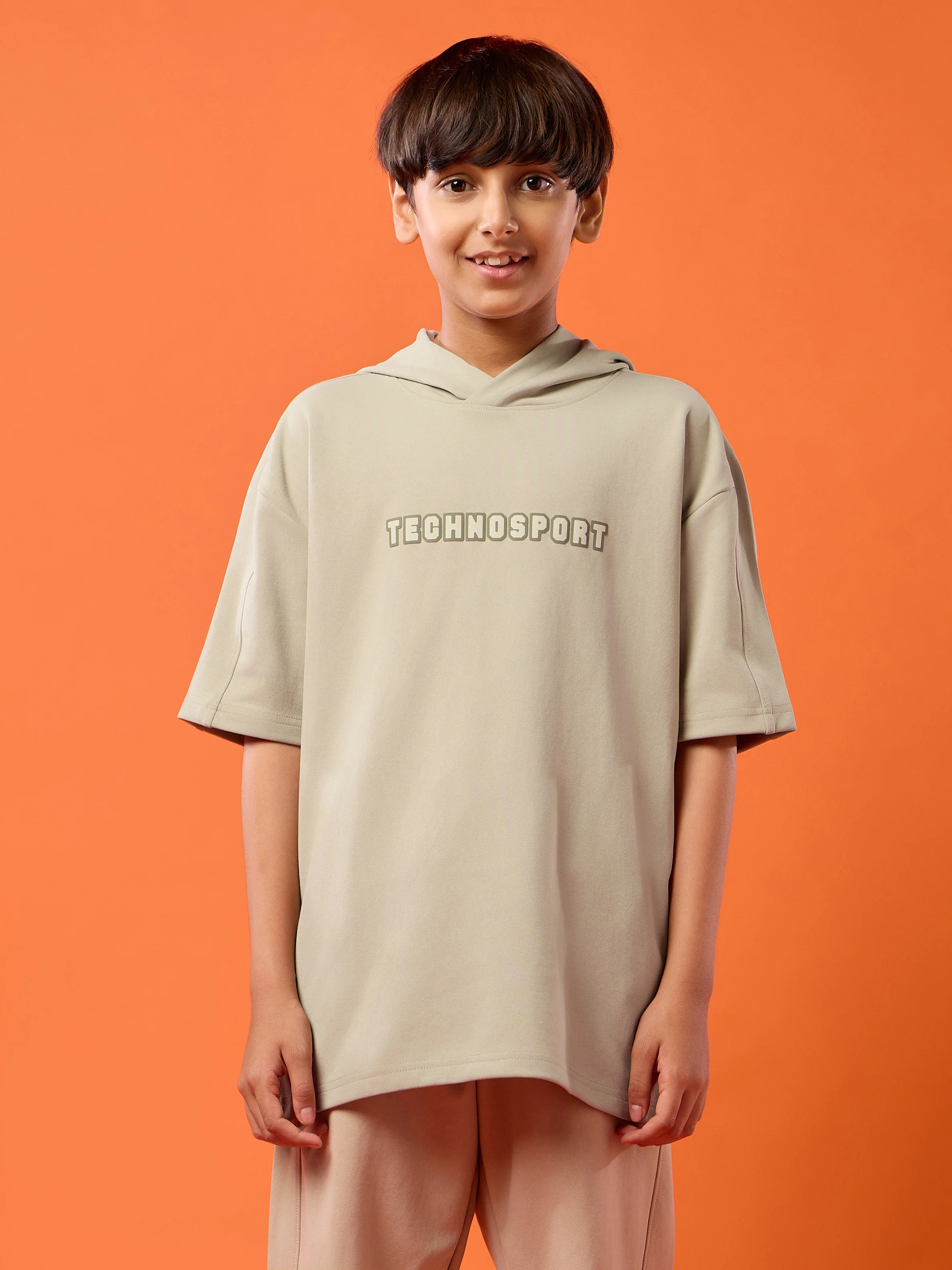 Boys Drop Shoulder Relaxed Hooded T-shirt - Image 2