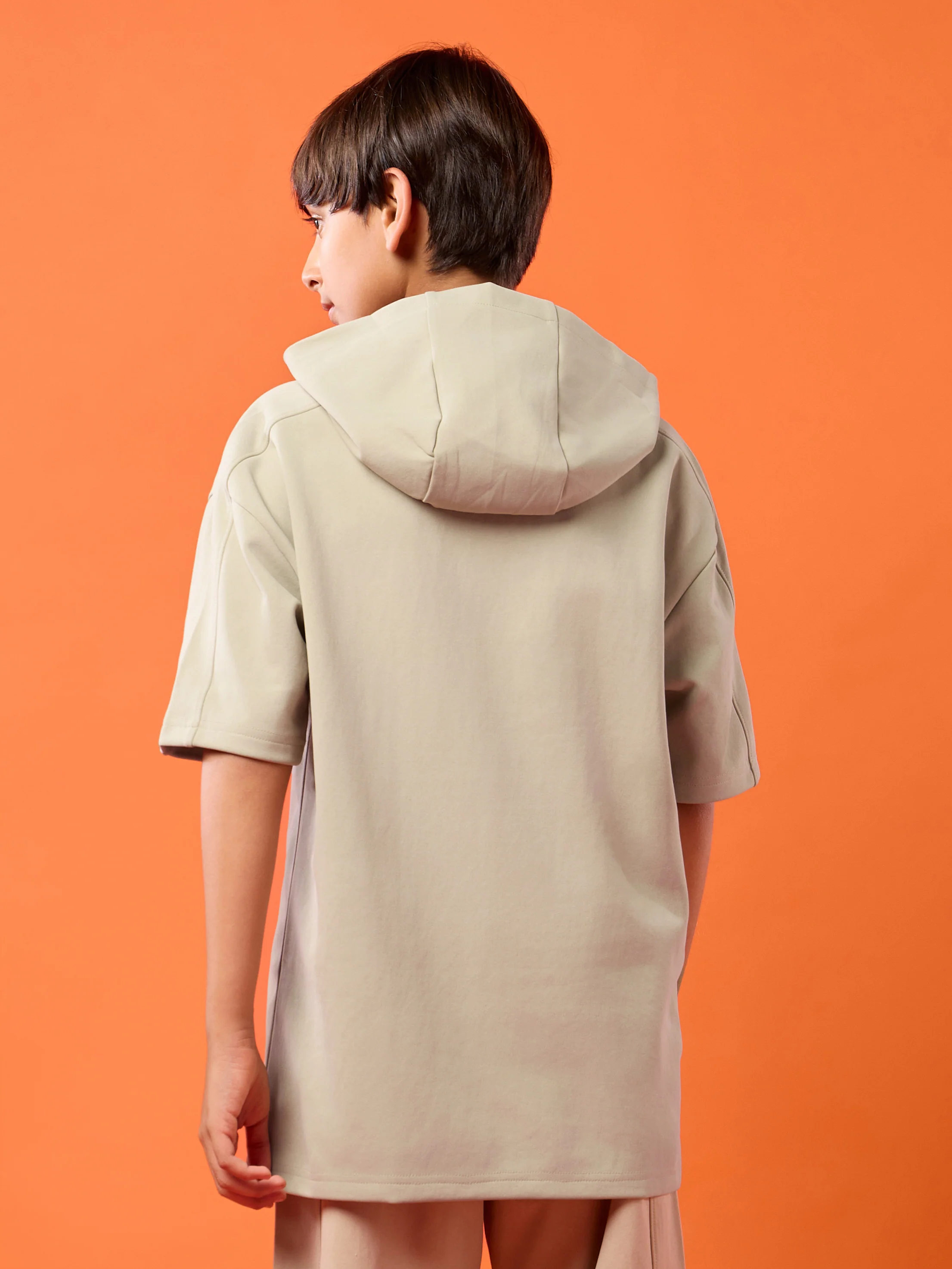 Boys Drop Shoulder Relaxed Hooded T-shirt - Image 3