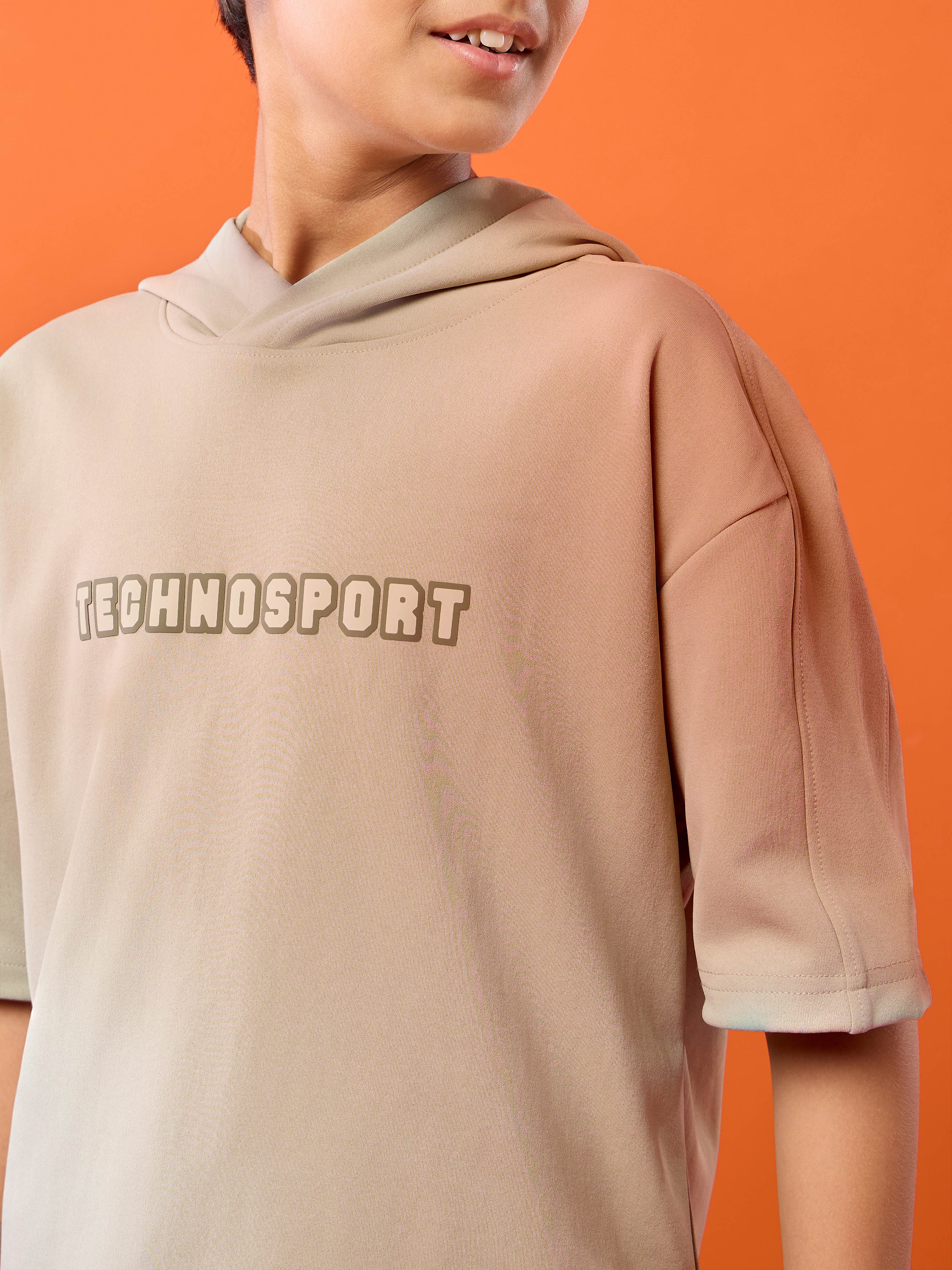 Boys Drop Shoulder Relaxed Hooded T-shirt - Image 6
