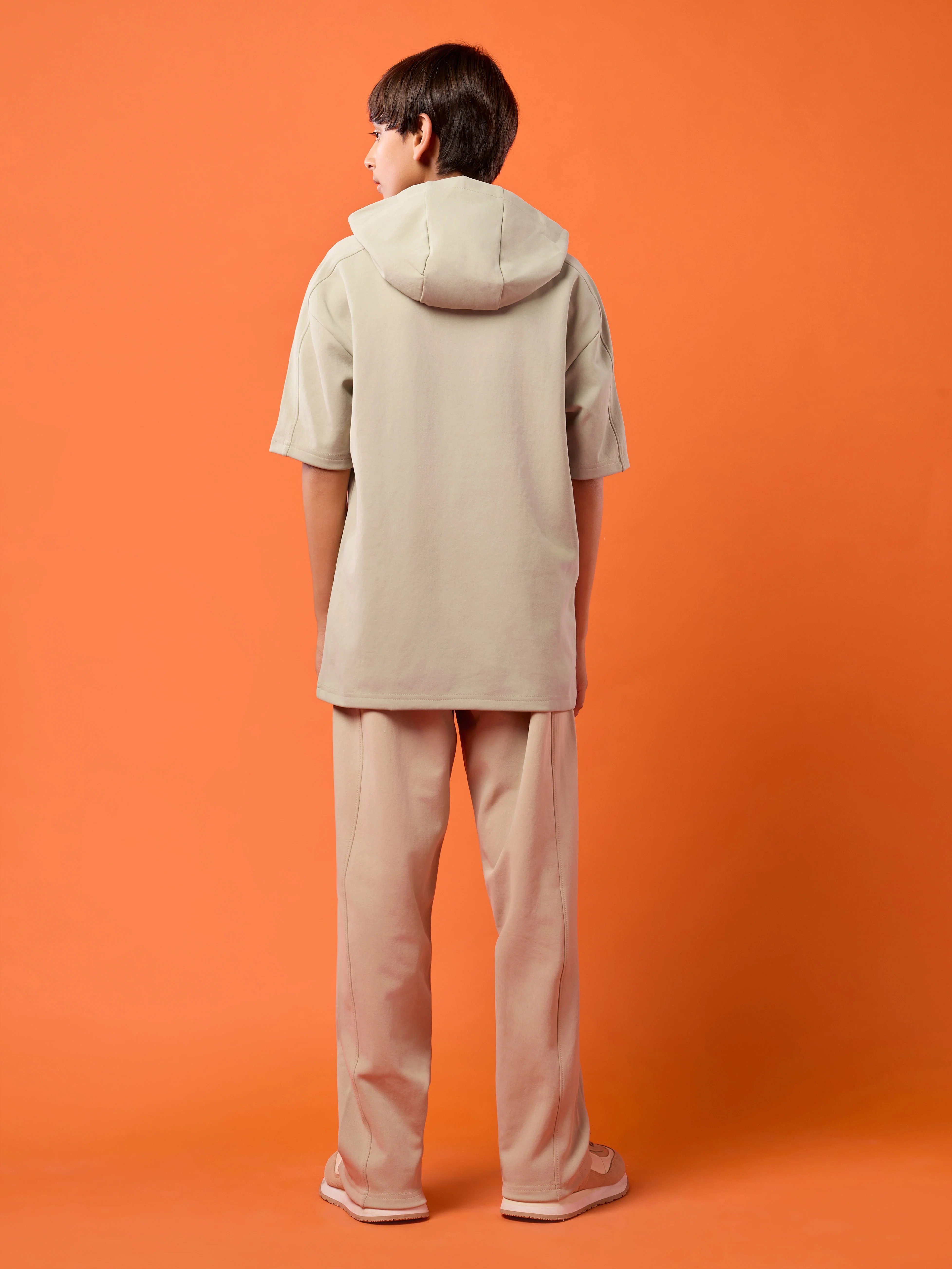 Boys Drop Shoulder Relaxed Hooded T-shirt - Image 7