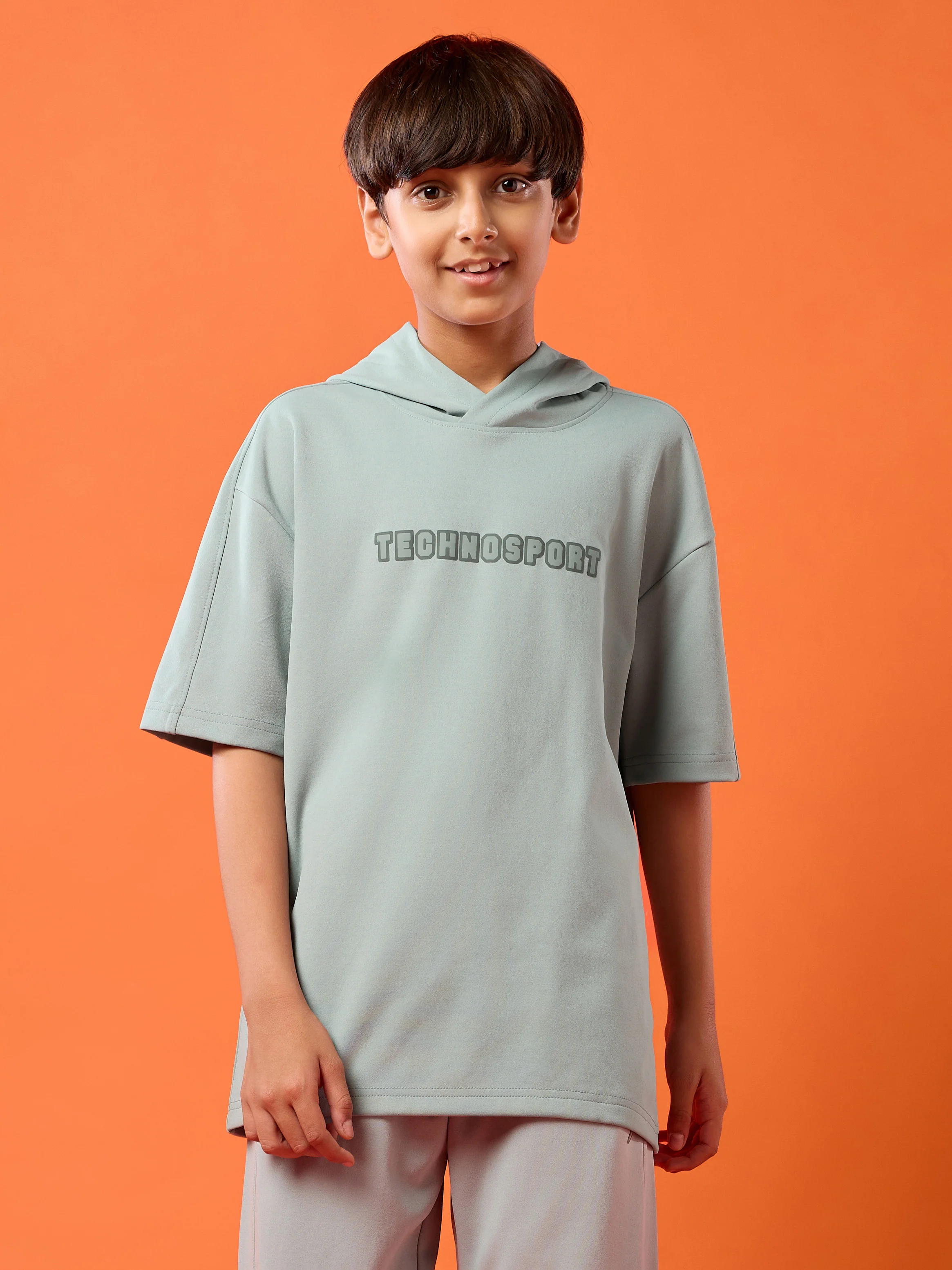 Boys Drop Shoulder Relaxed Hooded T-shirt - Image 2