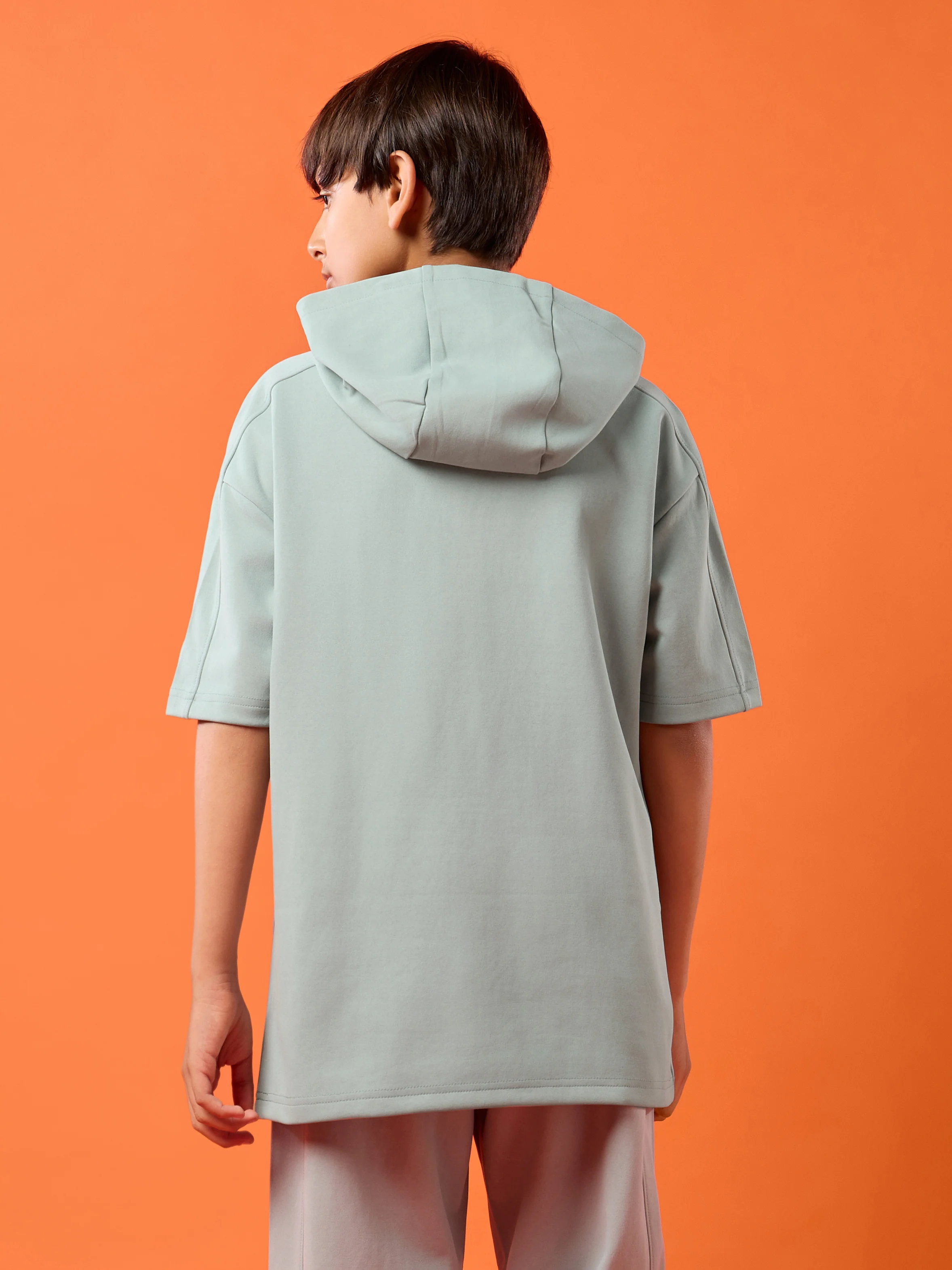 Boys Drop Shoulder Relaxed Hooded T-shirt - Image 3