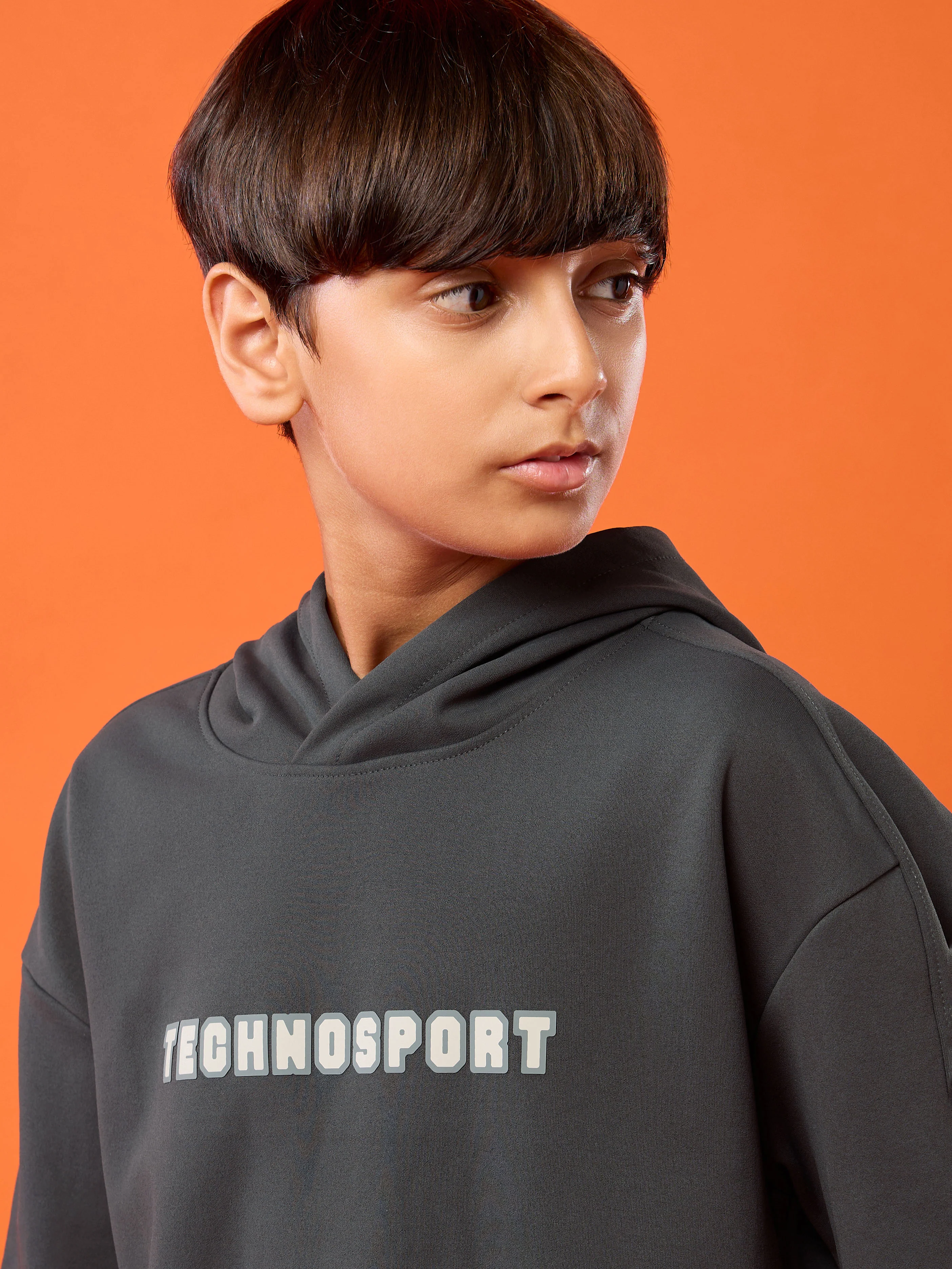 Boys Drop Shoulder Relaxed Hooded T-shirt - Image 7