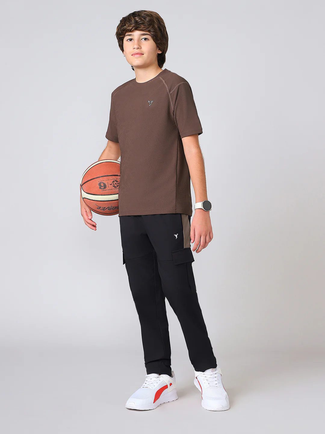 Boys Solid Slim Fit Crew Neck Sports T-shirt with MATPIQ - Image 5