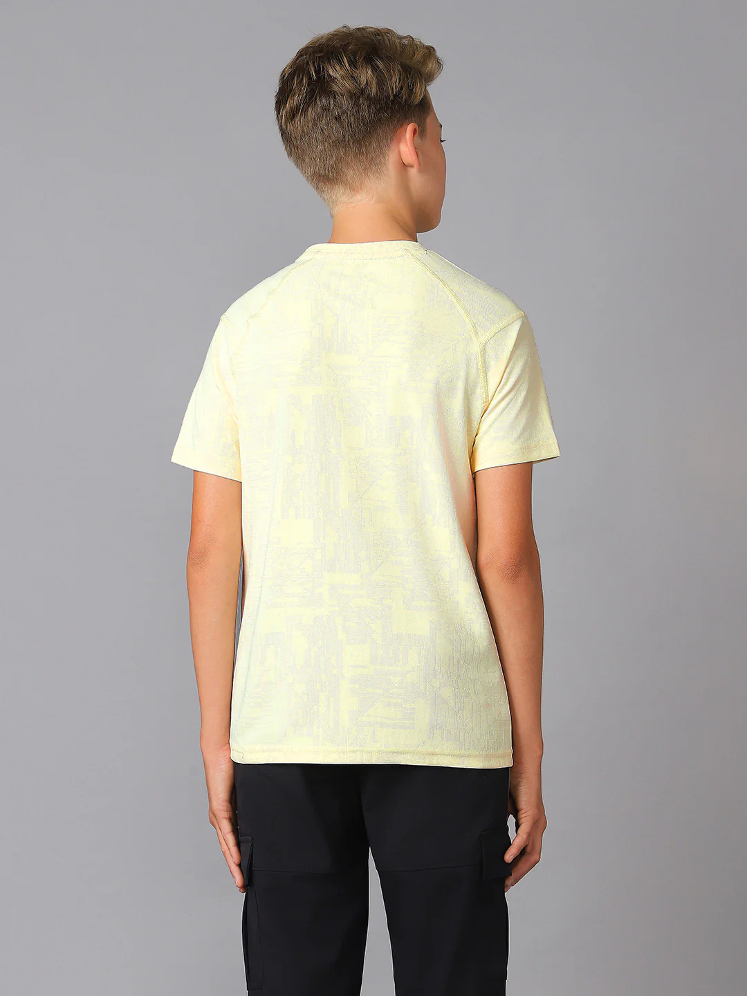 Boys Solid Slim Fit Crew Neck Sports T-shirt with MATPIQ - Image 3