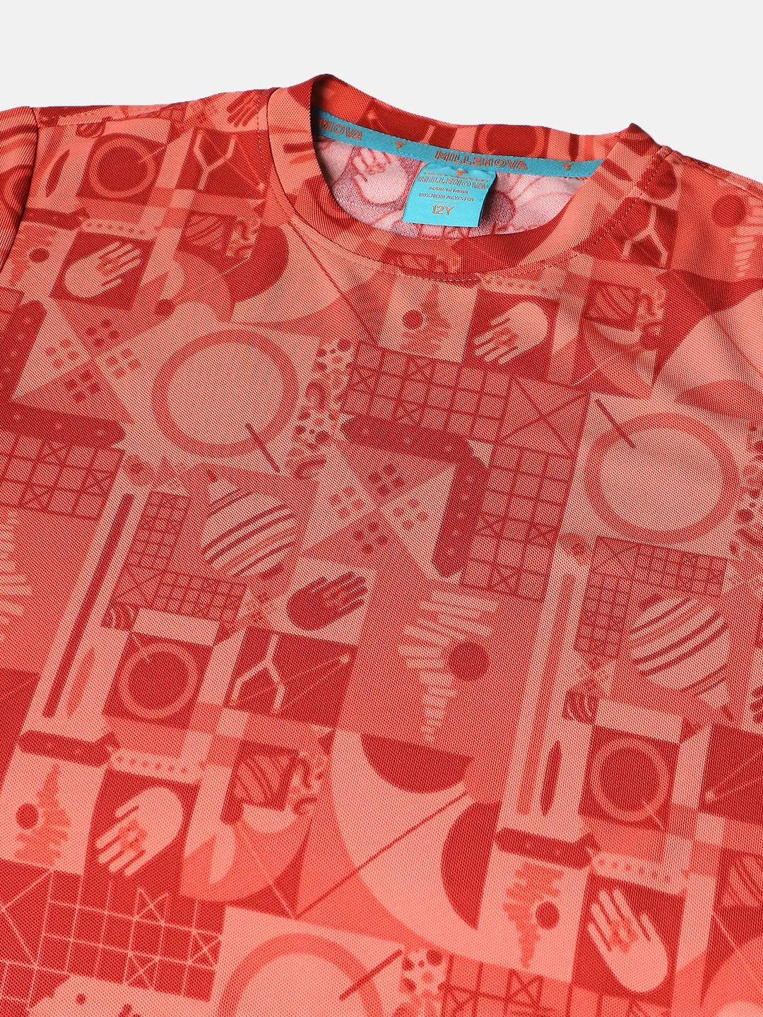 Boys Jacquard Slim Fit Crew Neck Sports T-shirt with MATPIQ - Image 7
