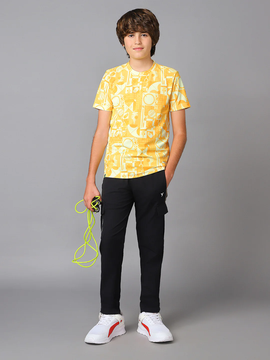 Boys Jacquard Slim Fit Crew Neck Sports T-shirt with MATPIQ - Image 5