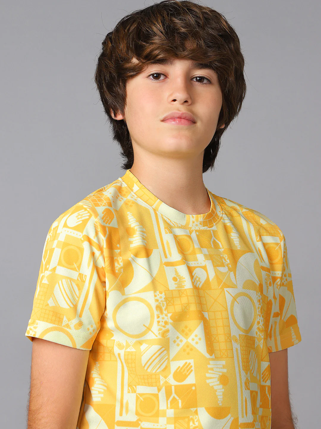 Boys Jacquard Slim Fit Crew Neck Sports T-shirt with MATPIQ - Image 6