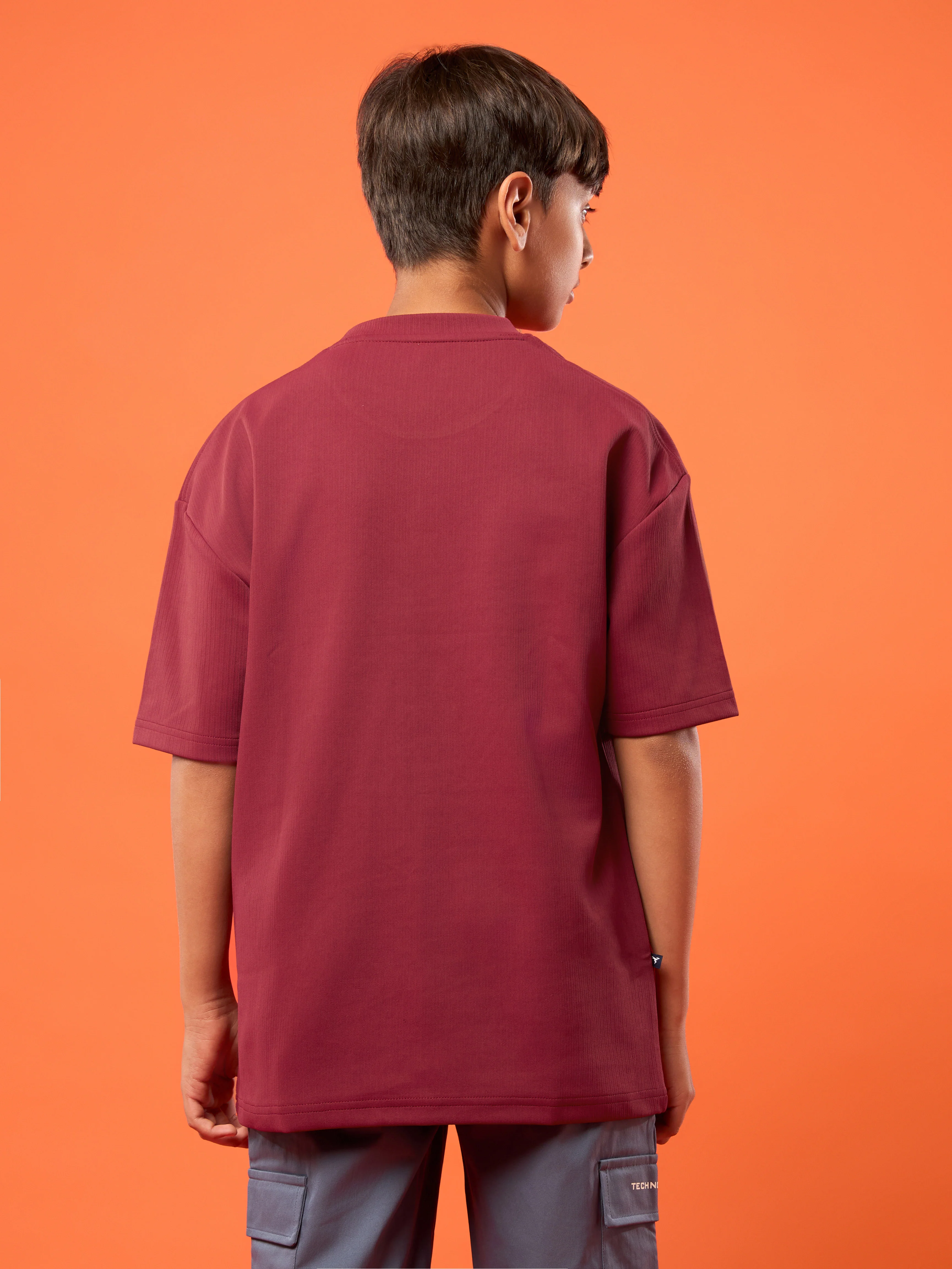 Boys Oversized Printed Round Neck Sports T-shirt with ELASTOPLUS - Image 3