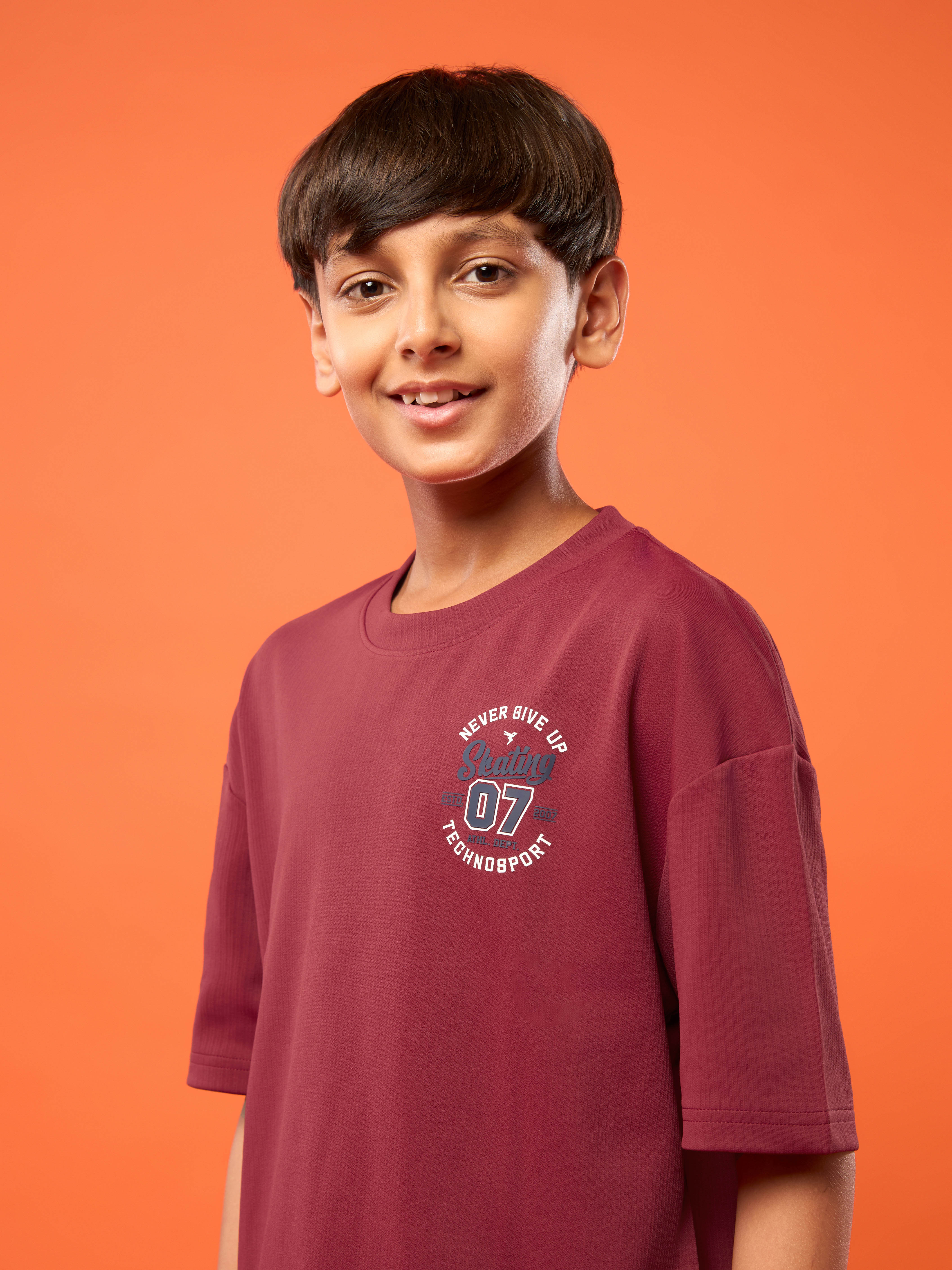 Boys Oversized Printed Round Neck Sports T-shirt with ELASTOPLUS - Image 6