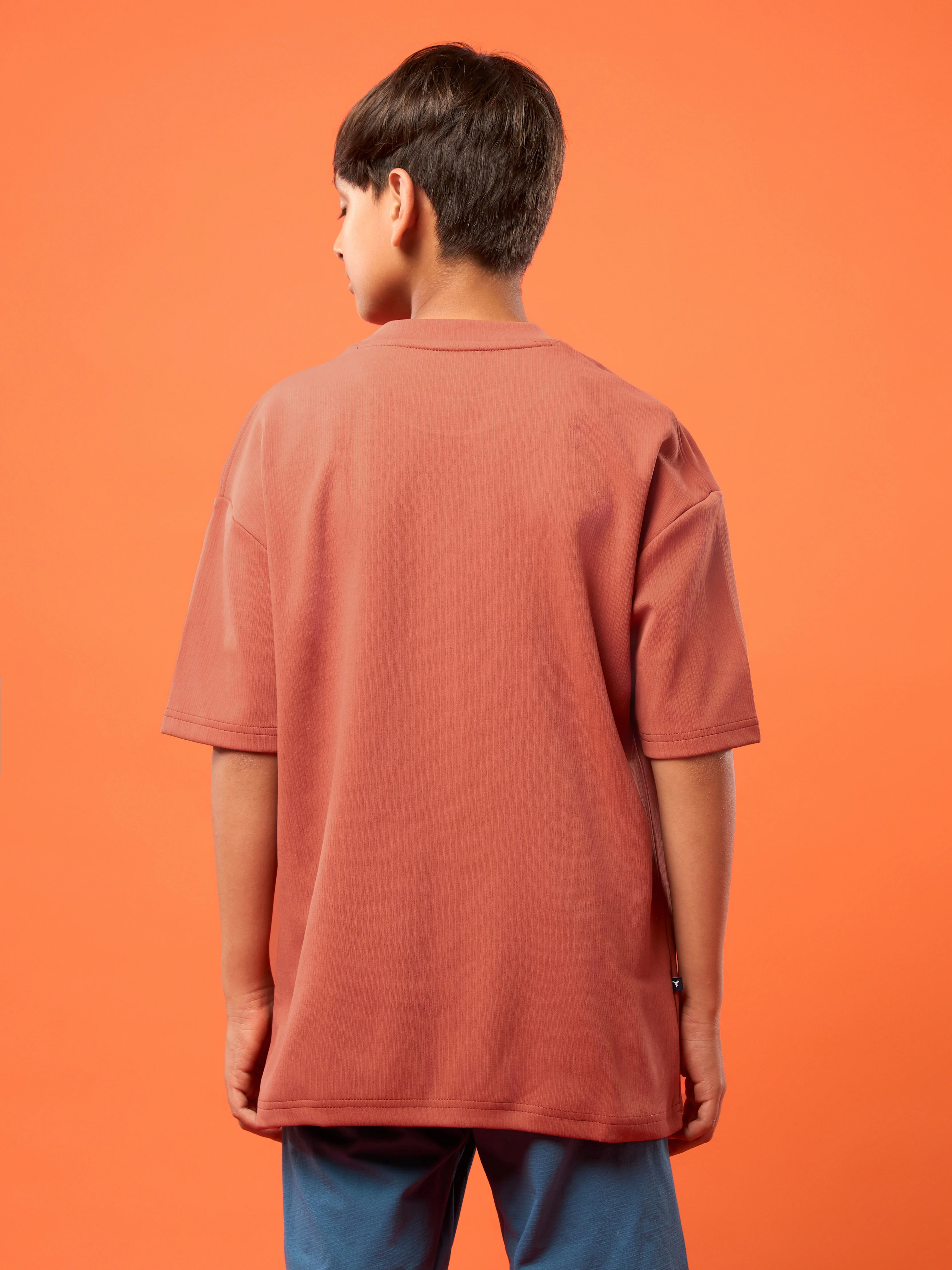 Boys Oversized Printed Round Neck Sports T-shirt with ELASTOPLUS - Image 3