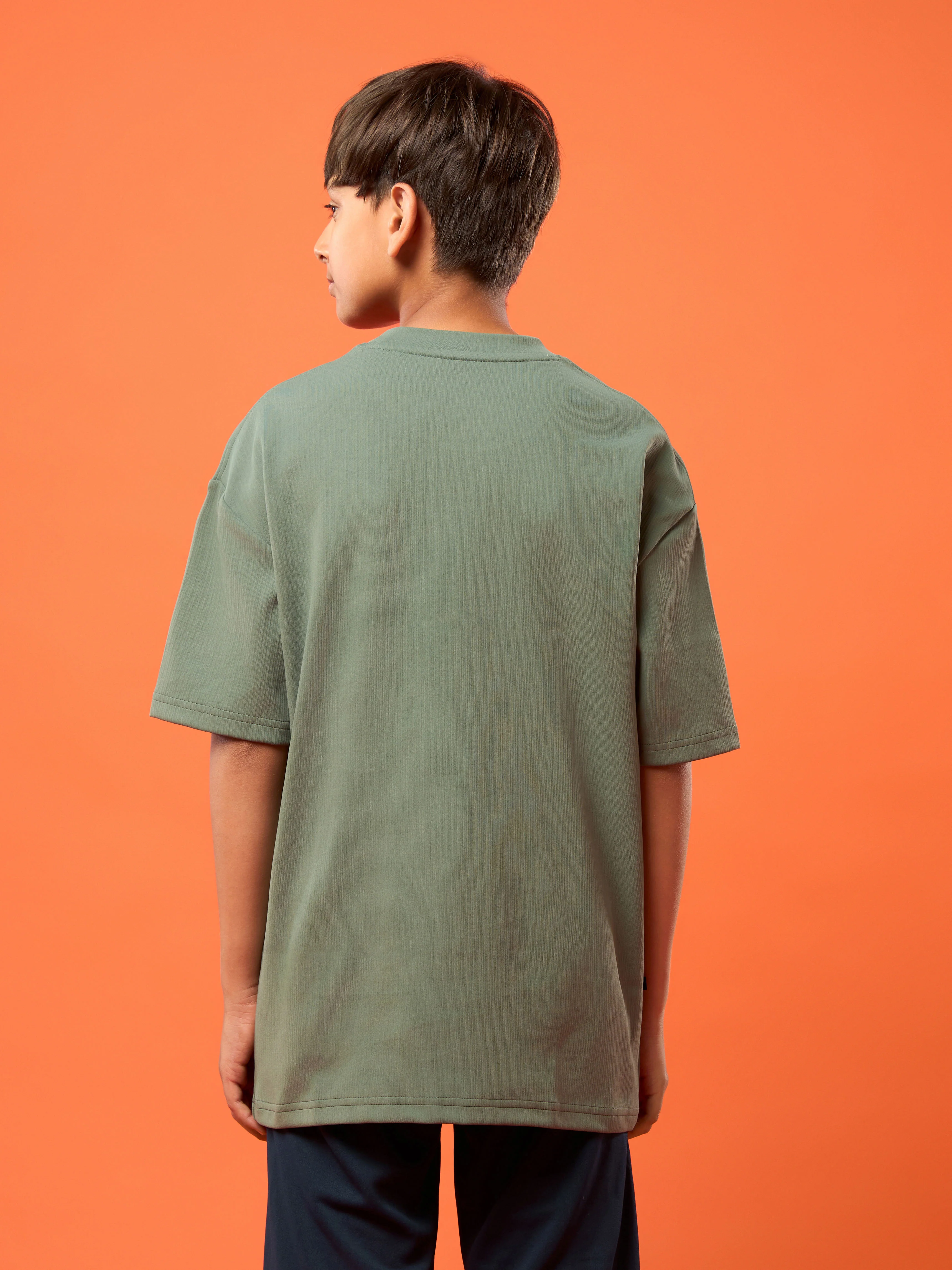 Boys Oversized Printed Round Neck Sports T-shirt with ELASTOPLUS - Image 3