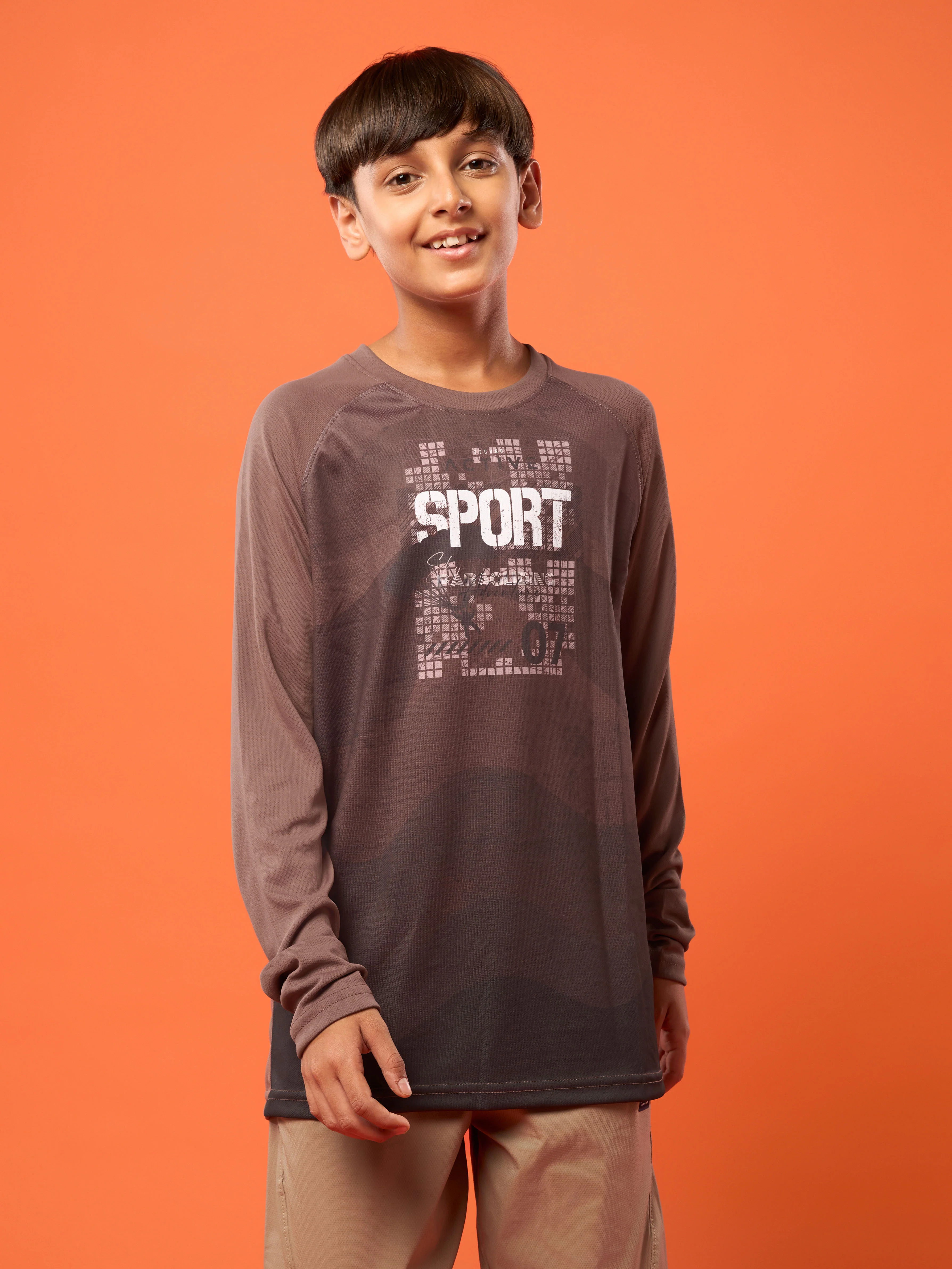 Boys Printed Slim Fit Crew Neck T-shirt with TECHNO COOL+ - Image 2