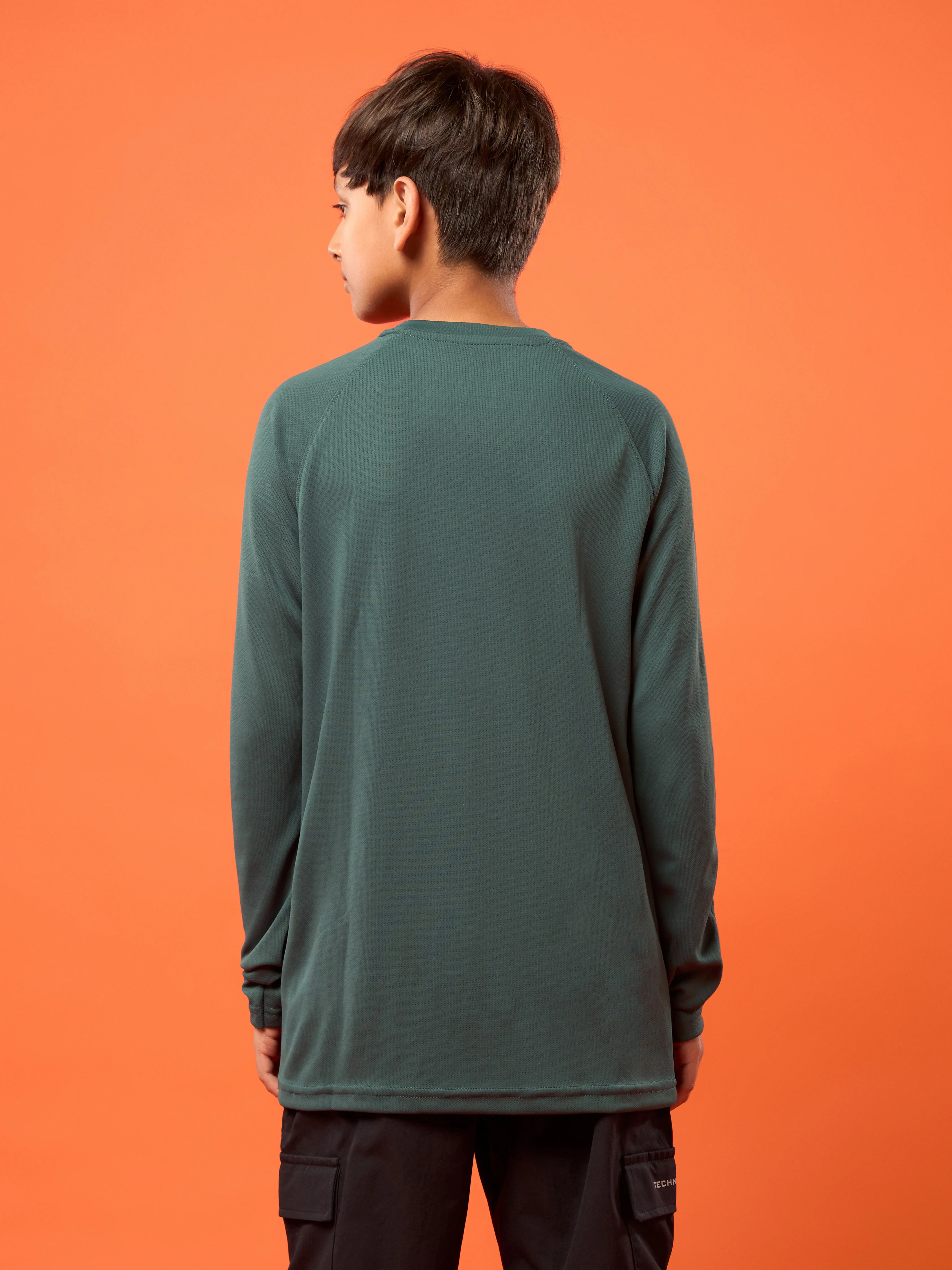 Boys Printed Slim Fit Crew Neck T-shirt with TECHNO COOL+ - Image 3