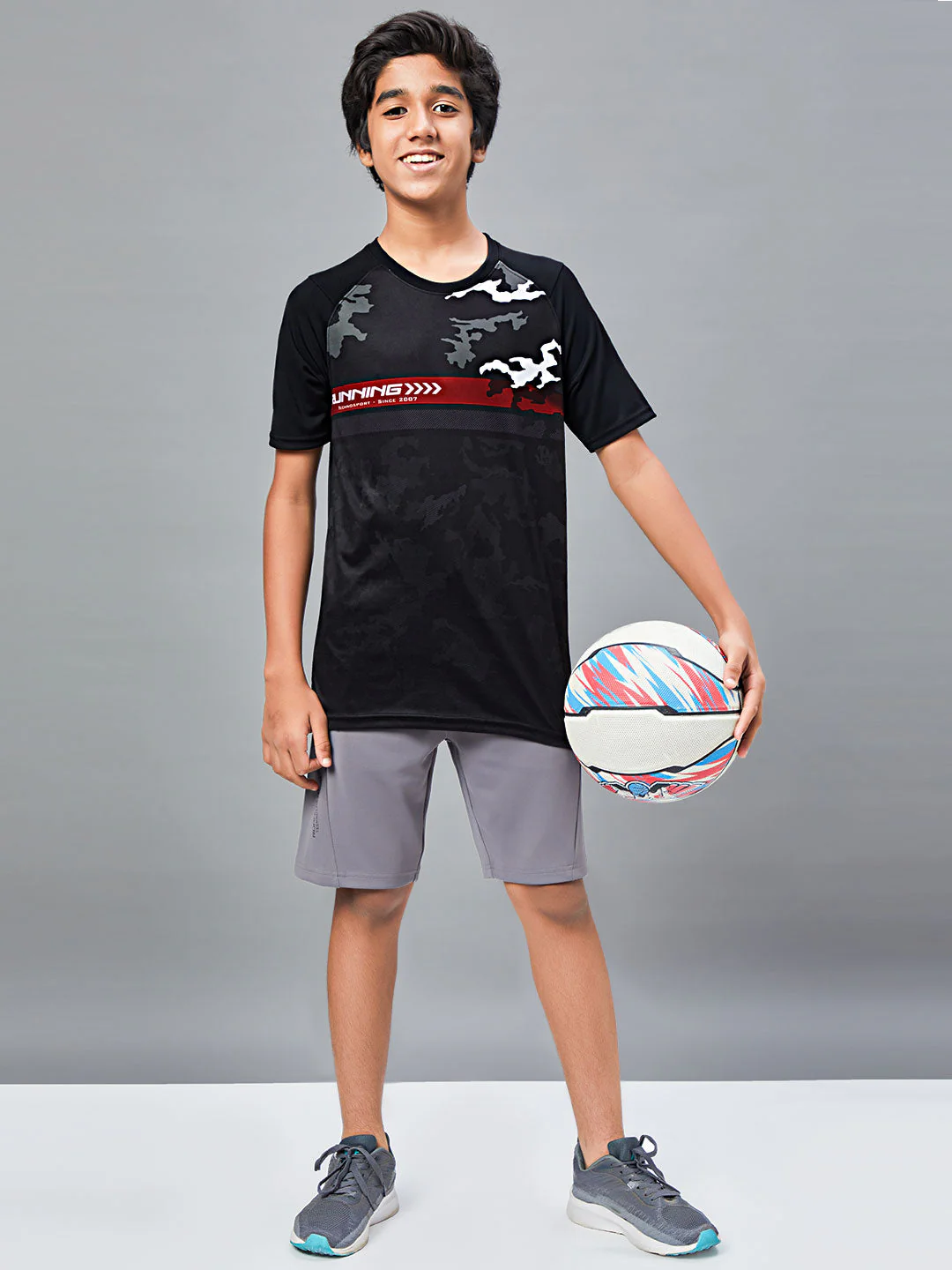 Boys Printed Slim Fit Crew Neck T-shirt with TECHNOLITE - Image 4