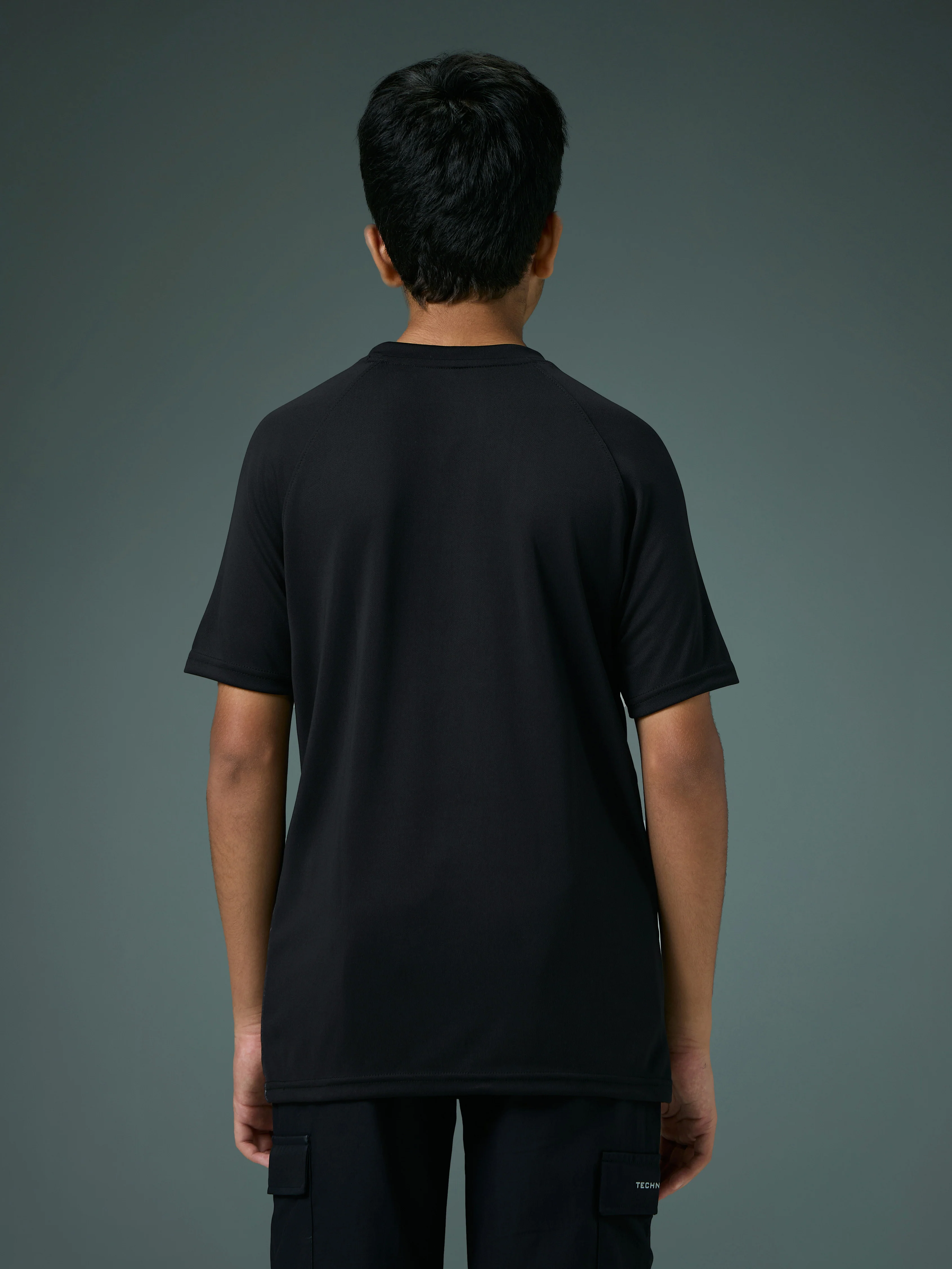 Boys Printed Slim Fit Crew Neck T-shirt with TECHNOLITE - Image 3