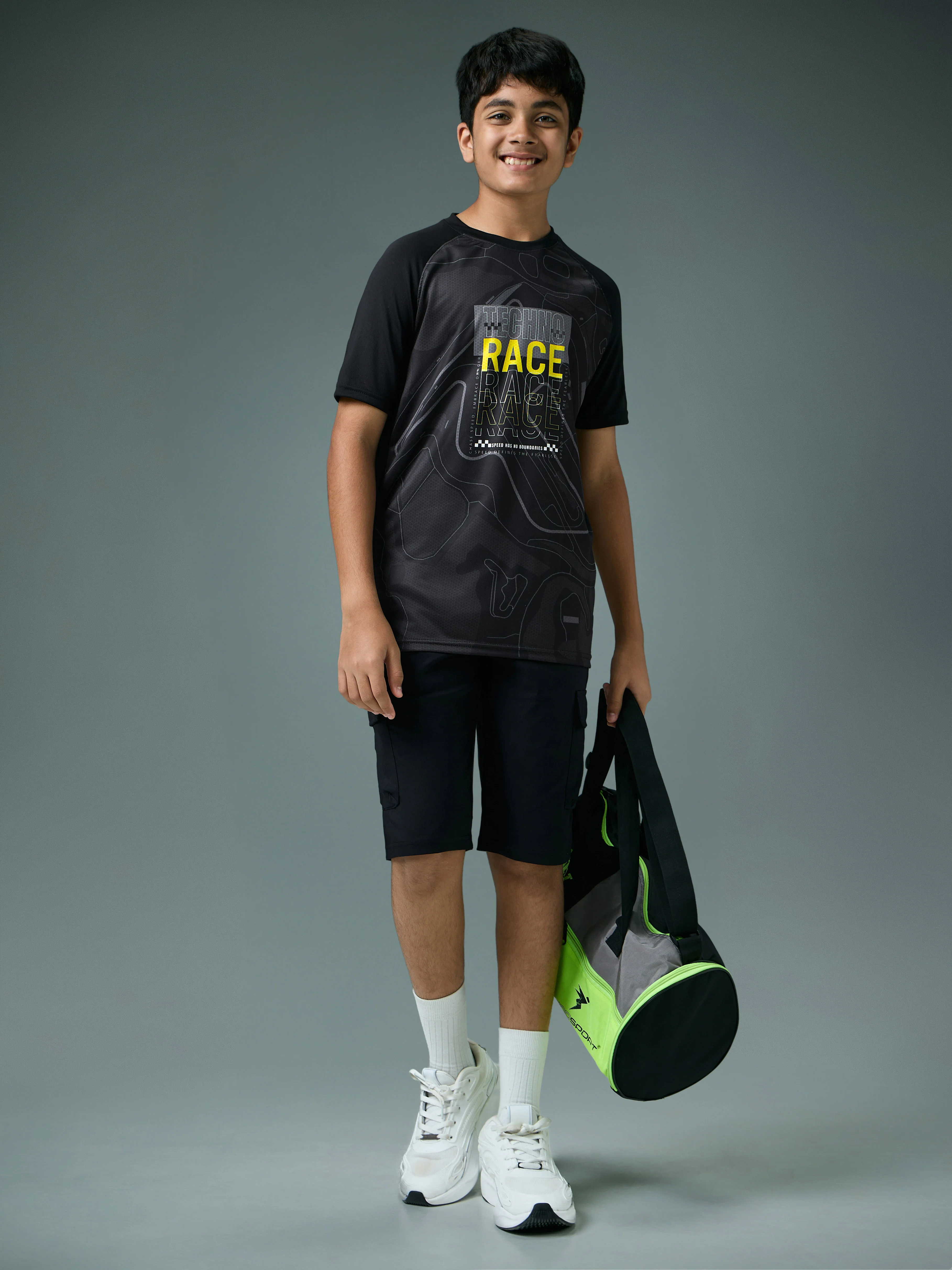Boys Printed Slim Fit Crew Neck T-shirt with TECHNOLITE - Image 5