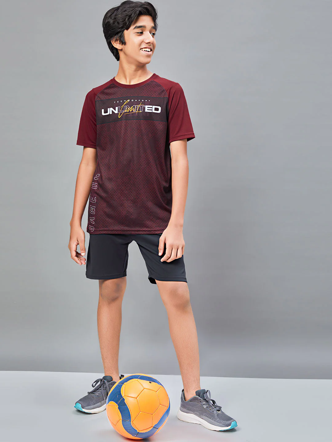 Boys Printed Slim Fit Crew Neck T-shirt with TECHNOLITE - Image 2