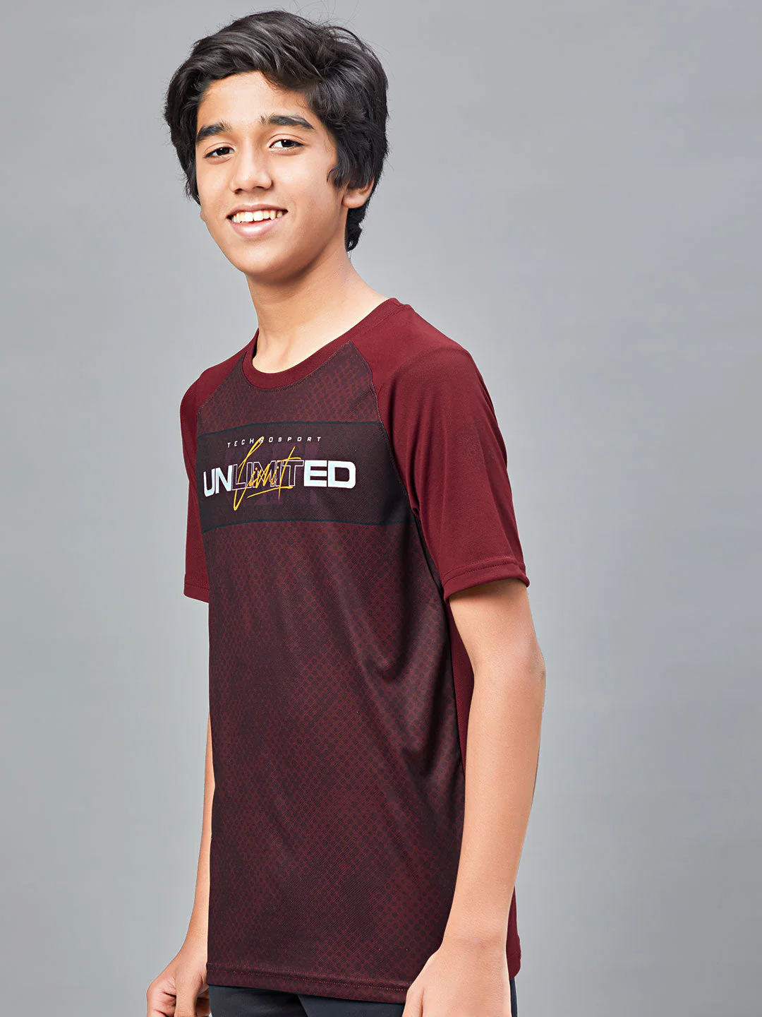 Boys Printed Slim Fit Crew Neck T-shirt with TECHNOLITE - Image 4