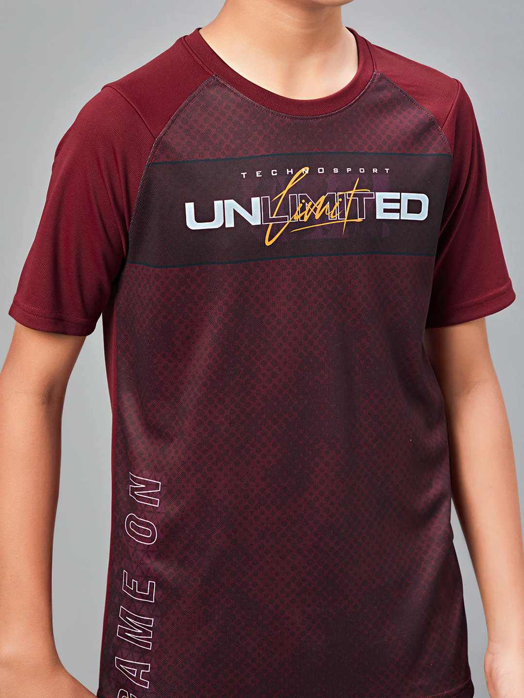 Boys Printed Slim Fit Crew Neck T-shirt with TECHNOLITE - Image 5