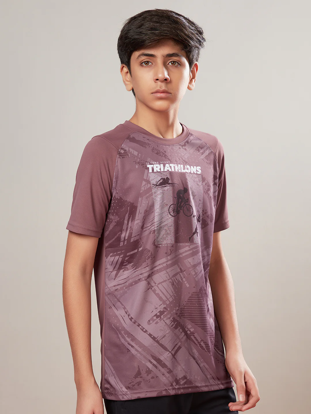 Boys Printed Slim Fit Crew Neck T-shirt with TECHNOLITE - Image 3