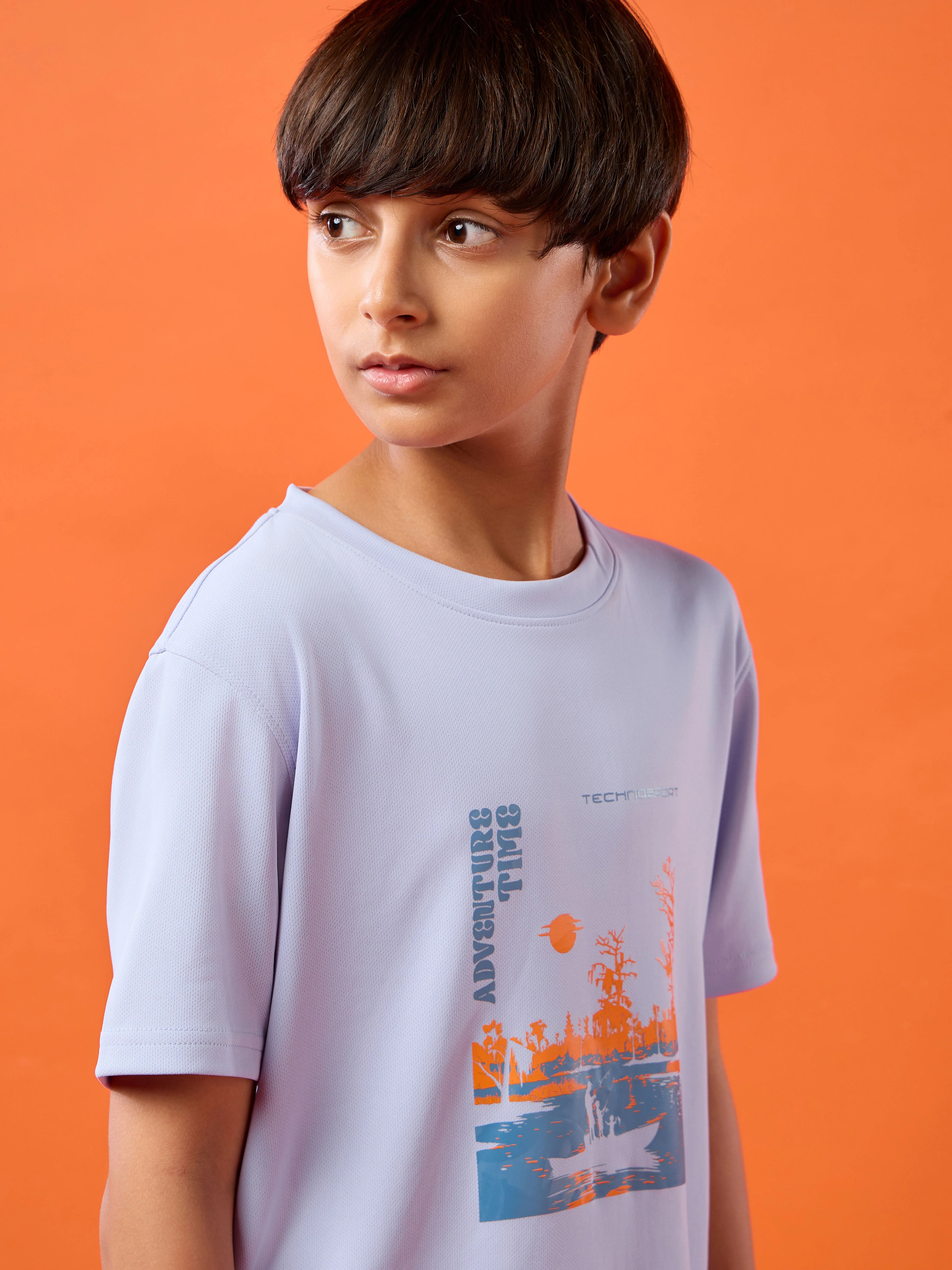 Boys Printed Slim Fit Crew Neck T-shirt with TECHNOLITE - Image 6
