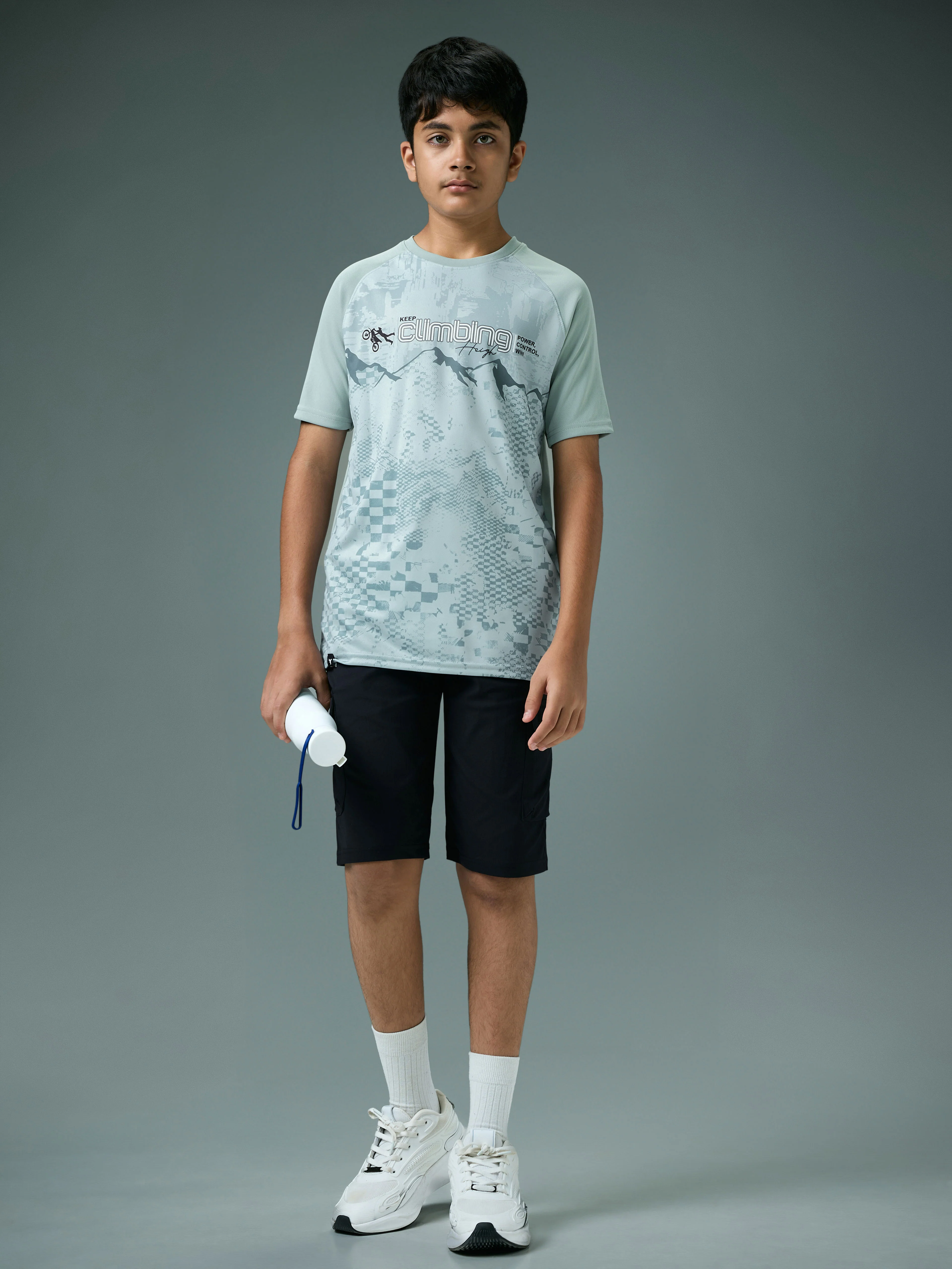 Boys Printed Slim Fit Crew Neck T-shirt with TECHNOLITE - Image 5