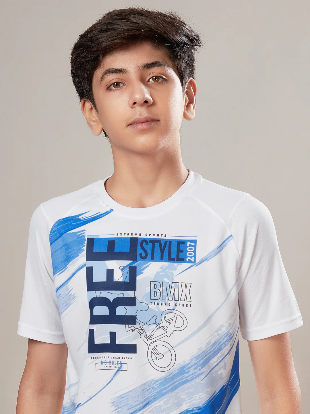 Boys Printed Slim Fit Crew Neck T-shirt with TECHNOLITE - Image 6