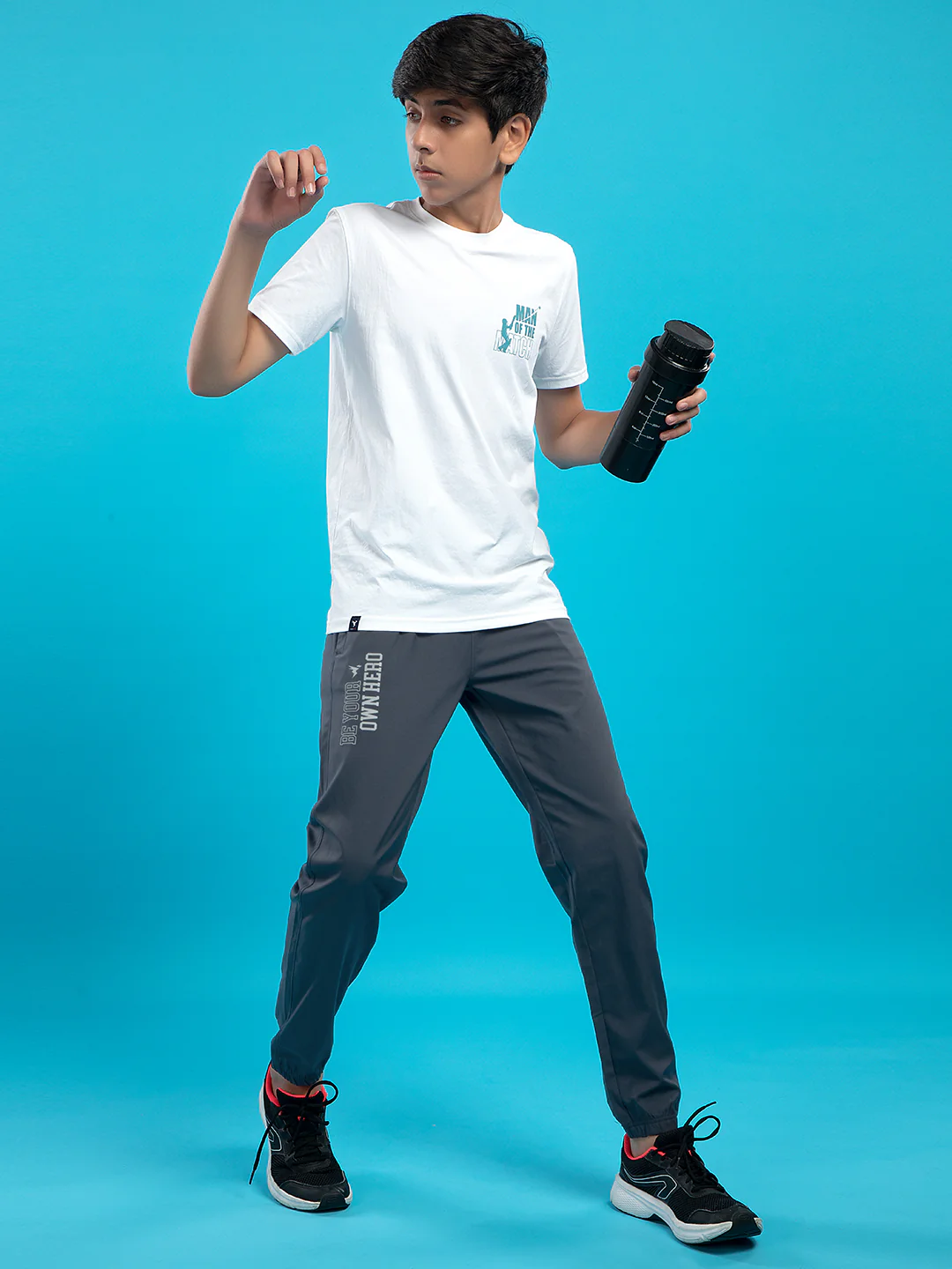 Boys Printed Slim Fit Joggers with TECHNO GUARD - Image 2