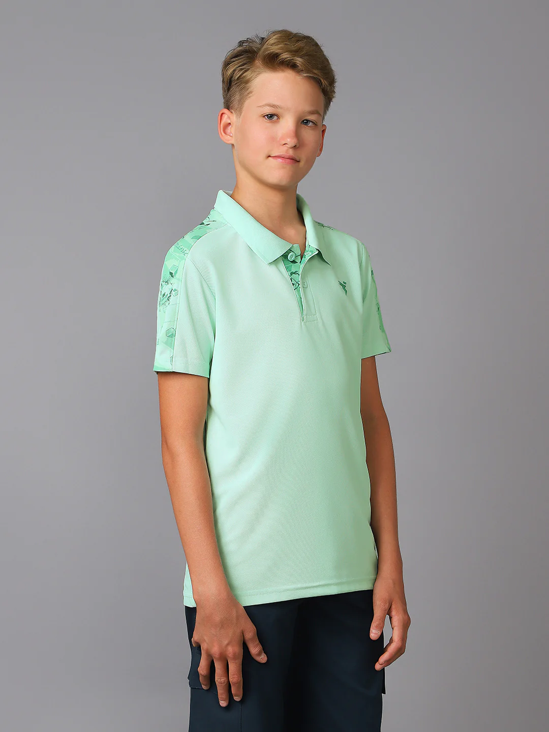 Boys Printed Slim Fit Polo Sports T-shirt with MATPIQ - Image 4