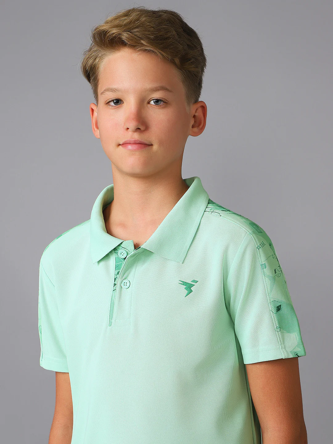 Boys Printed Slim Fit Polo Sports T-shirt with MATPIQ - Image 6